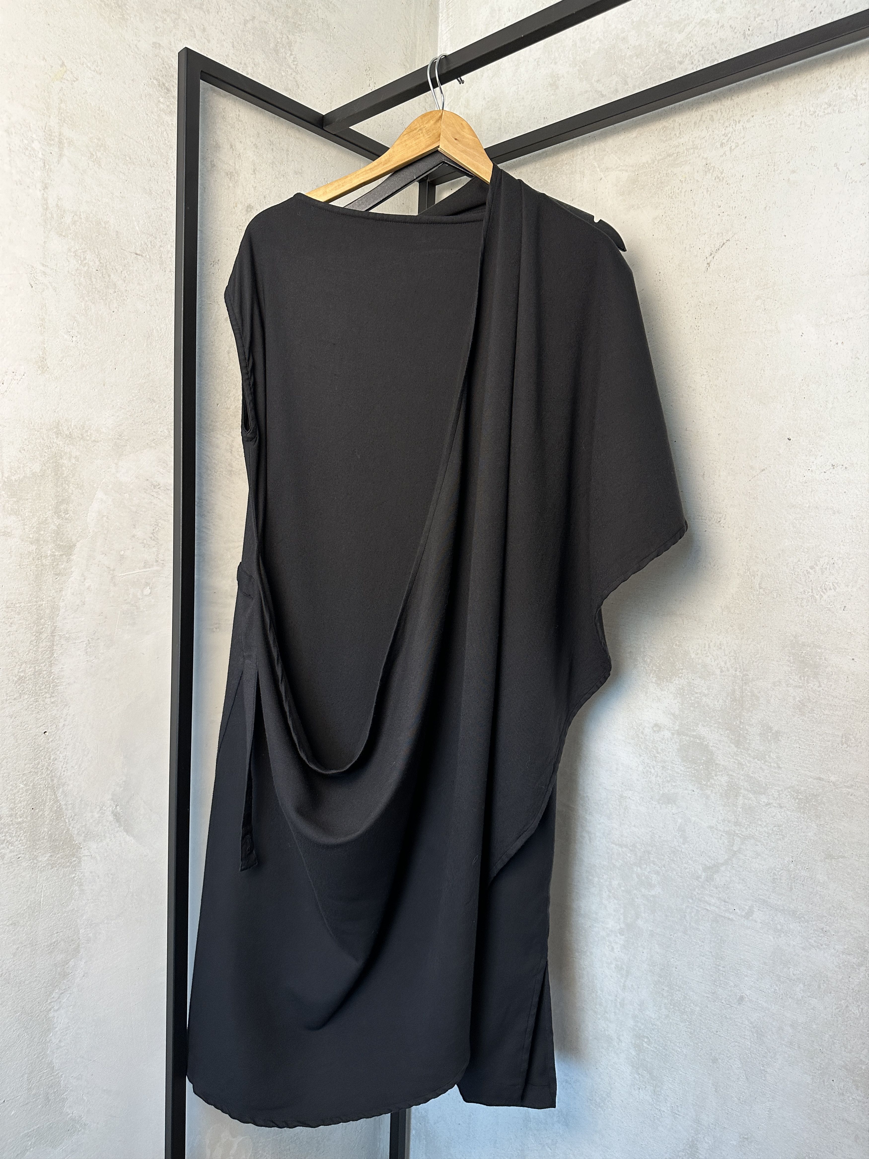 Ann Demeulemeester ANN DEMEULEMEESTER Angelika Draped Black Dress Size M / US 6-8 / IT 42-44 - 14 Thumbnail