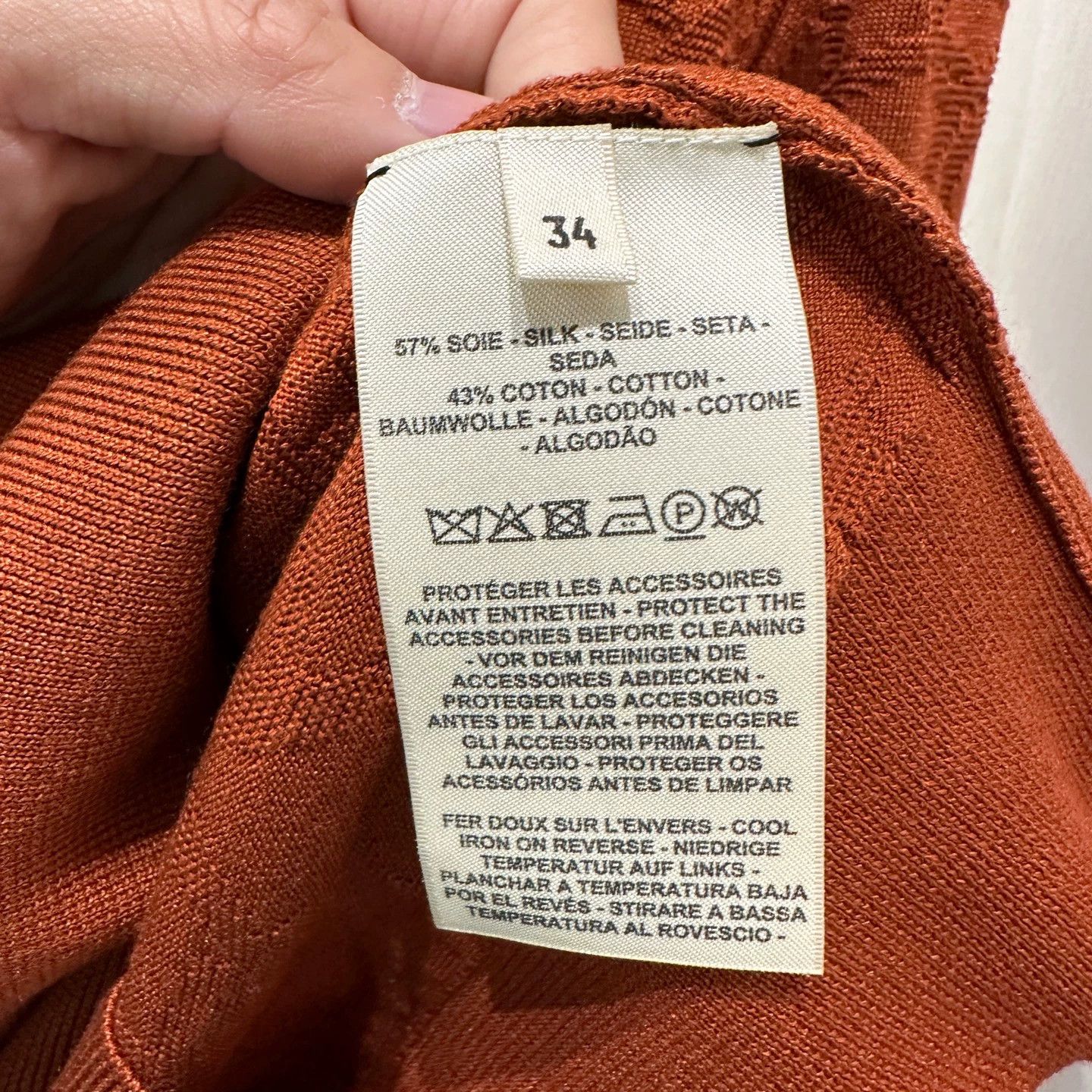 Hermes Hermes mar326 allover pig-nose print knit cardigan 34 silk Size XS / US 0-2 / IT 36-38 - 4 Thumbnail
