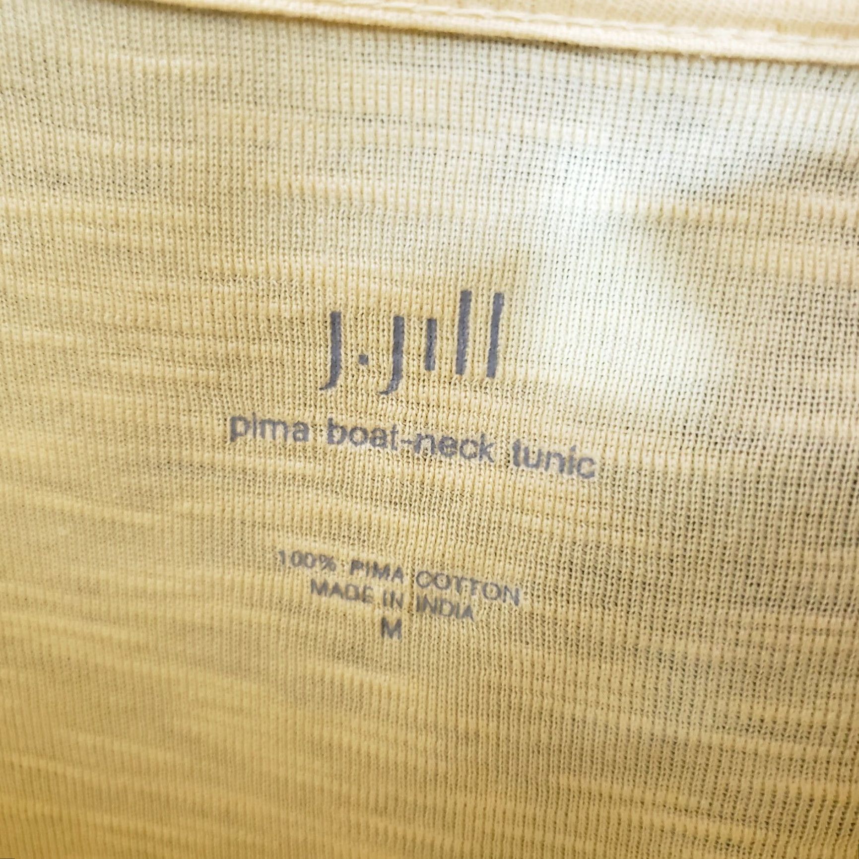 J. Jill J Jill Tunic Boat Neck Pima Long Sleeve Yellow Sz Medium Womens Size M / US 6-8 / IT 42-44 - 5 Thumbnail