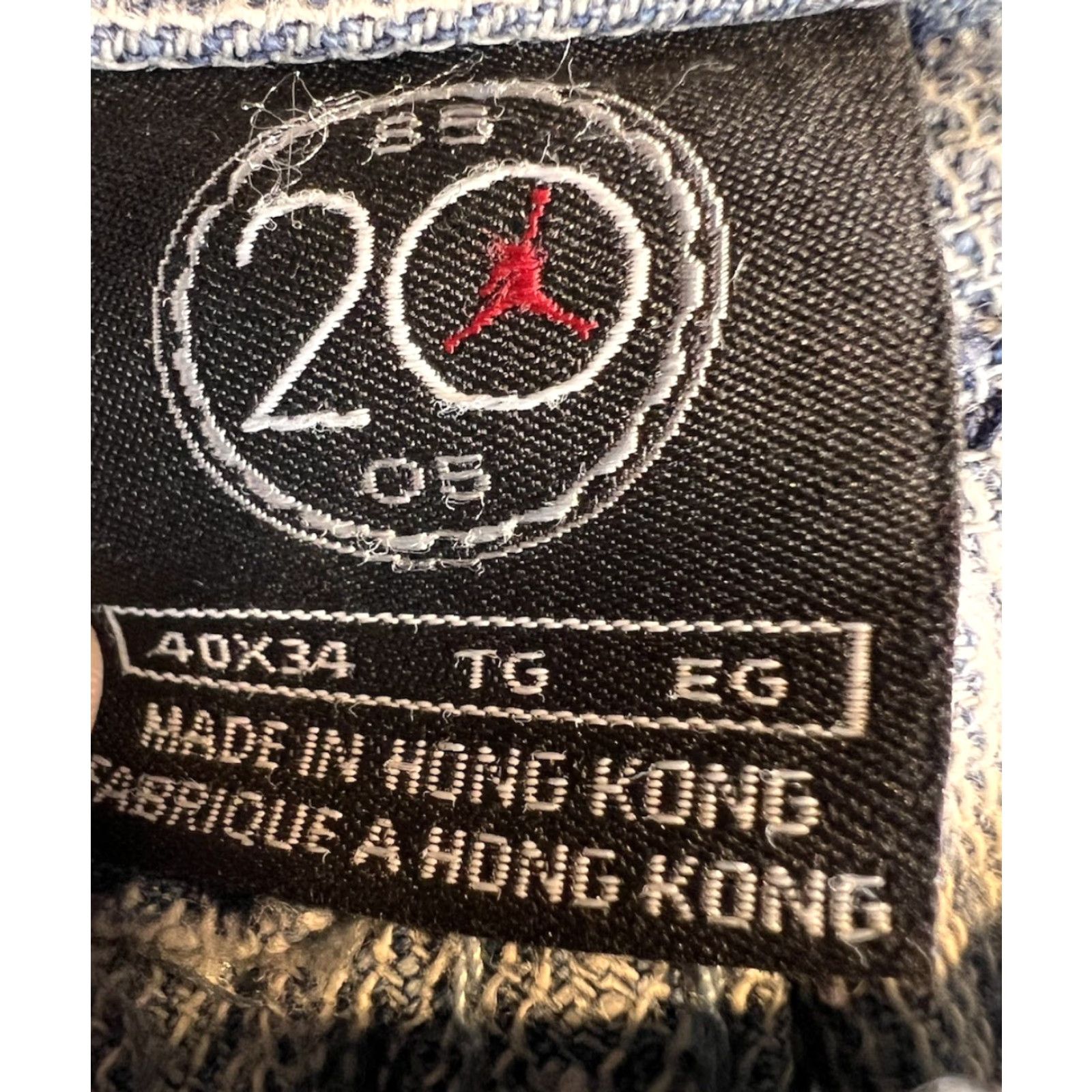 Jordan Brand VINTAGE Jordan Jeans 20th Anniversary 2005 Baggy Width-Waist 40x31.5 40x34 5-Pocket Men Distressed Embroidered Blue Hip Hop Y2K Streetwear Jeans Size US 40 / EU 56 - 3 Thumbnail