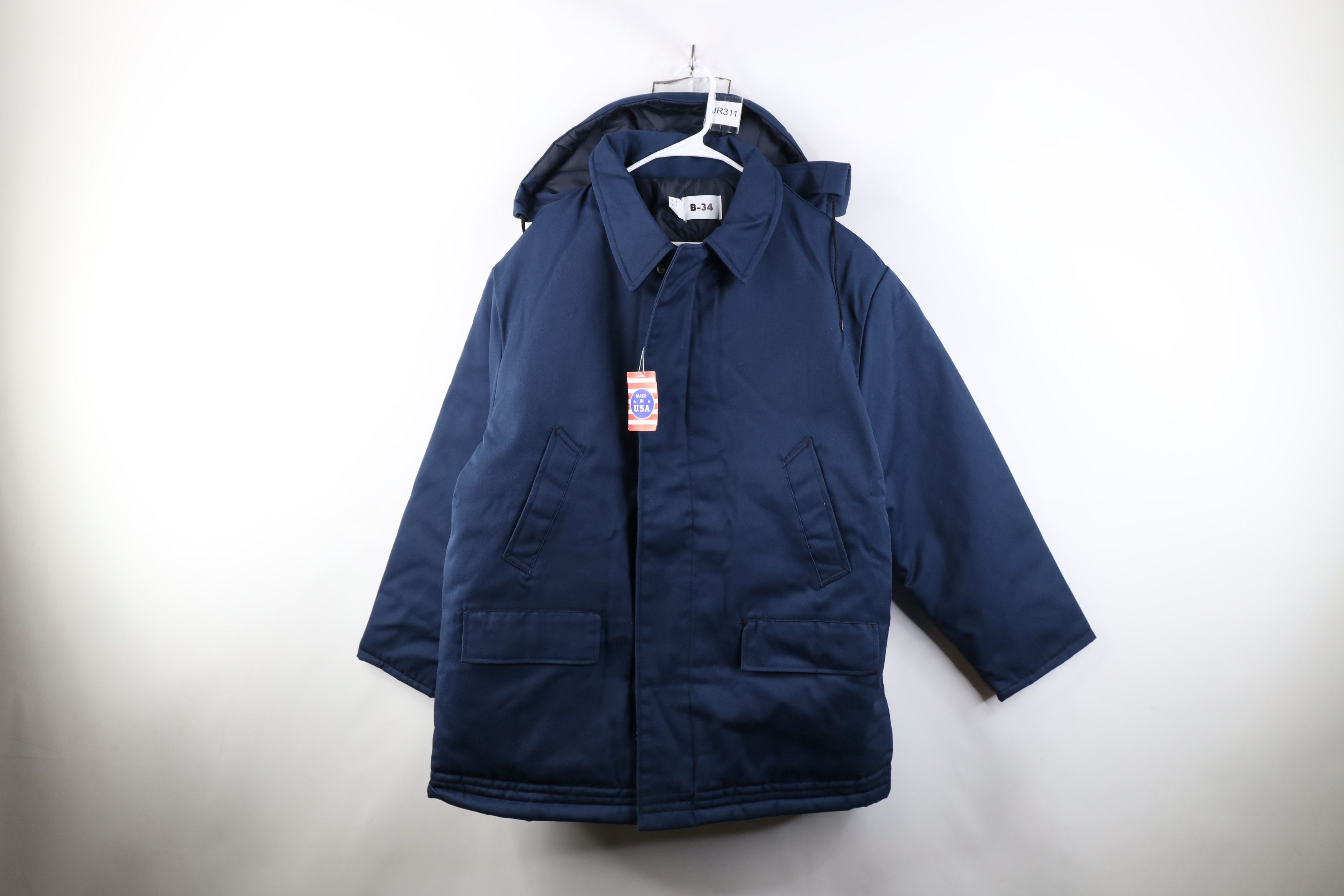 Vintage Deadstock Vintage 90s Military B34 Jacket Workwear Blue USA Size US XL / EU 56 / 4 - 1 Thumbnail