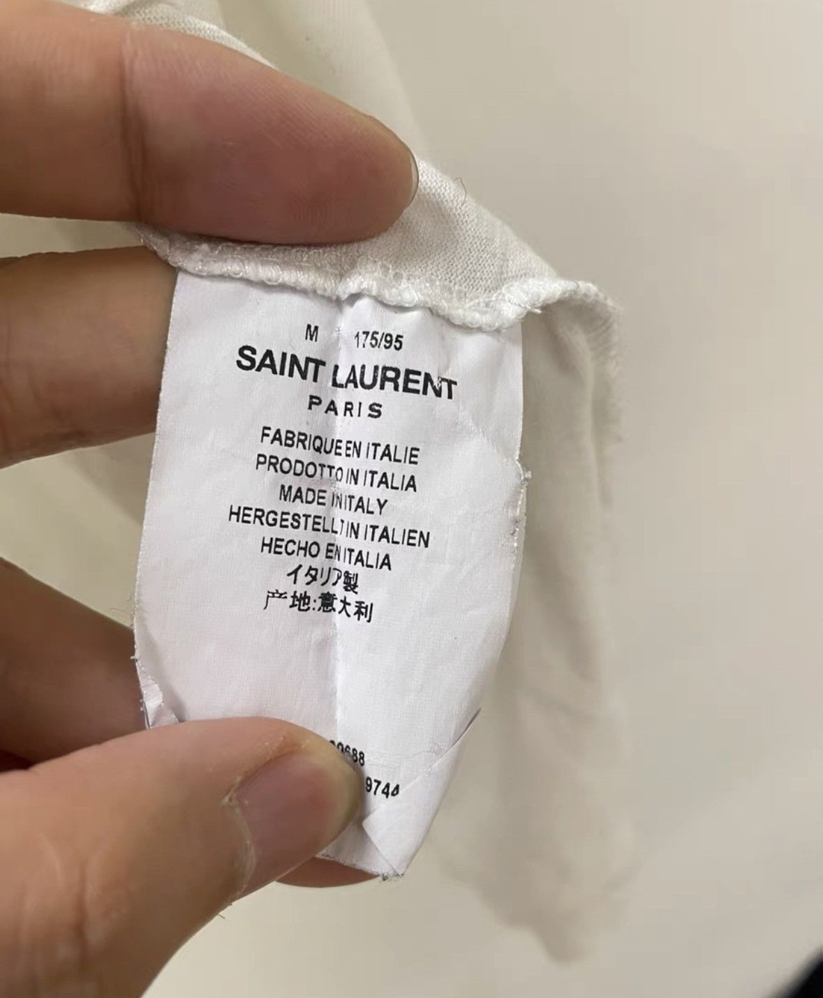 Saint Laurent Paris Saint Laurent Paris size os White Five-pointed Star Printe Size US M / EU 48-50 / 2 - 5 Thumbnail