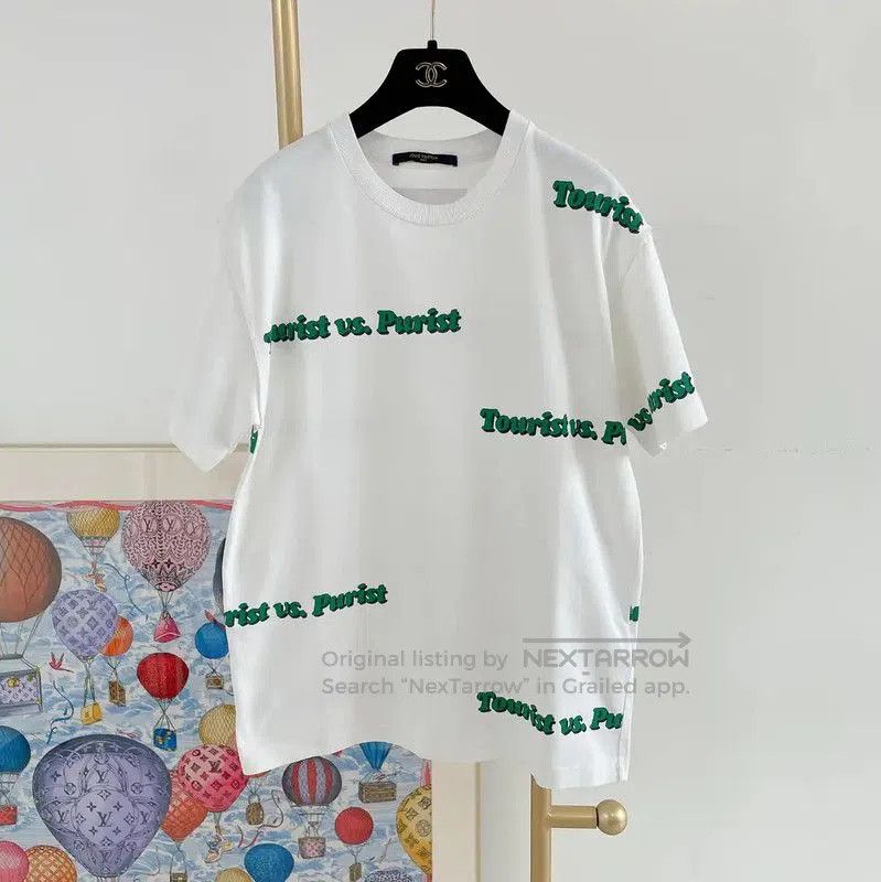 Louis Vuitton Louis Vuitton Summer White Cotton Logo T. Size S / US 4 / IT 40 - 1 Thumbnail