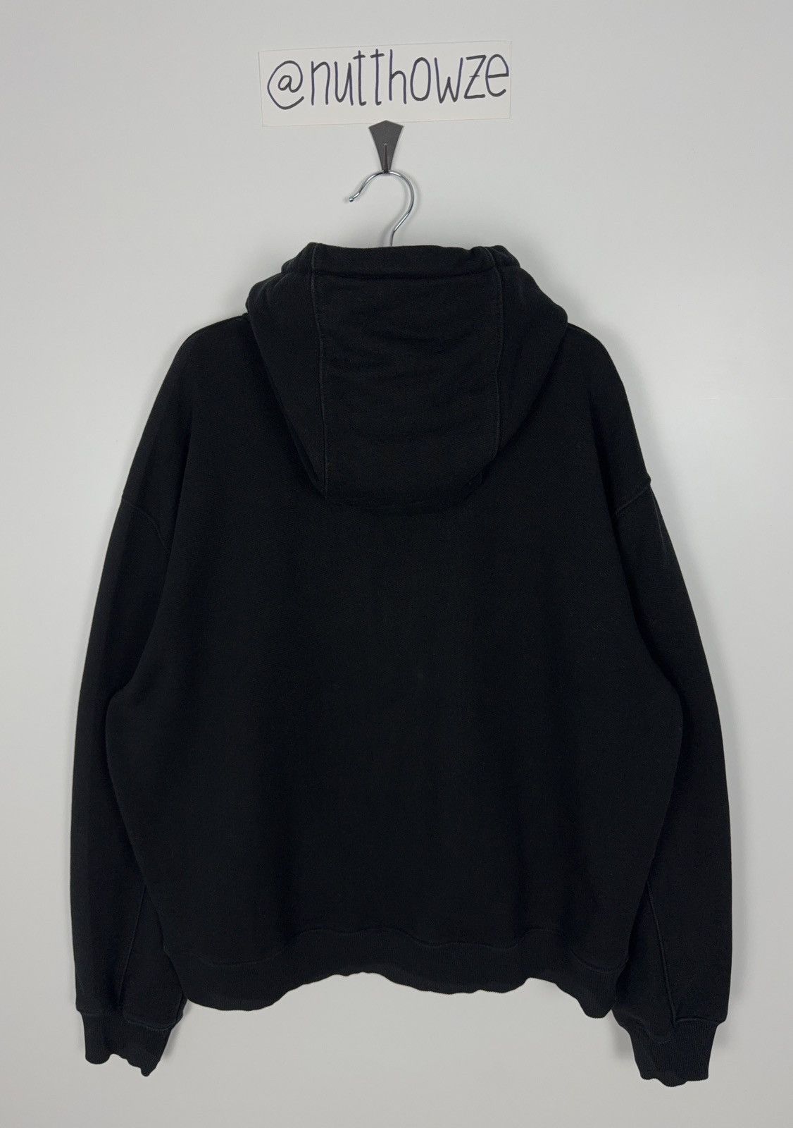 Designer Tom Wood Mira Heavy Weight Cotton Black Sweatshirt Hoodie Size US M / EU 48-50 / 2 - 2 Thumbnail