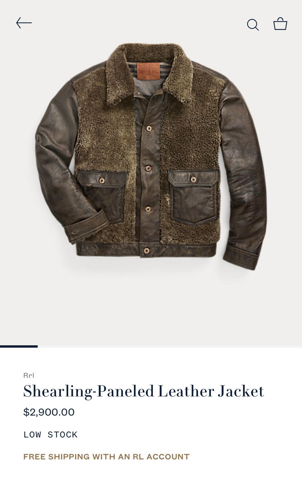 RRL Ralph Lauren RRL Ralph Lauren Shearling Leather Grizzly Jacket XS Brown Size US XS / EU 42 / 0 - 24 Thumbnail