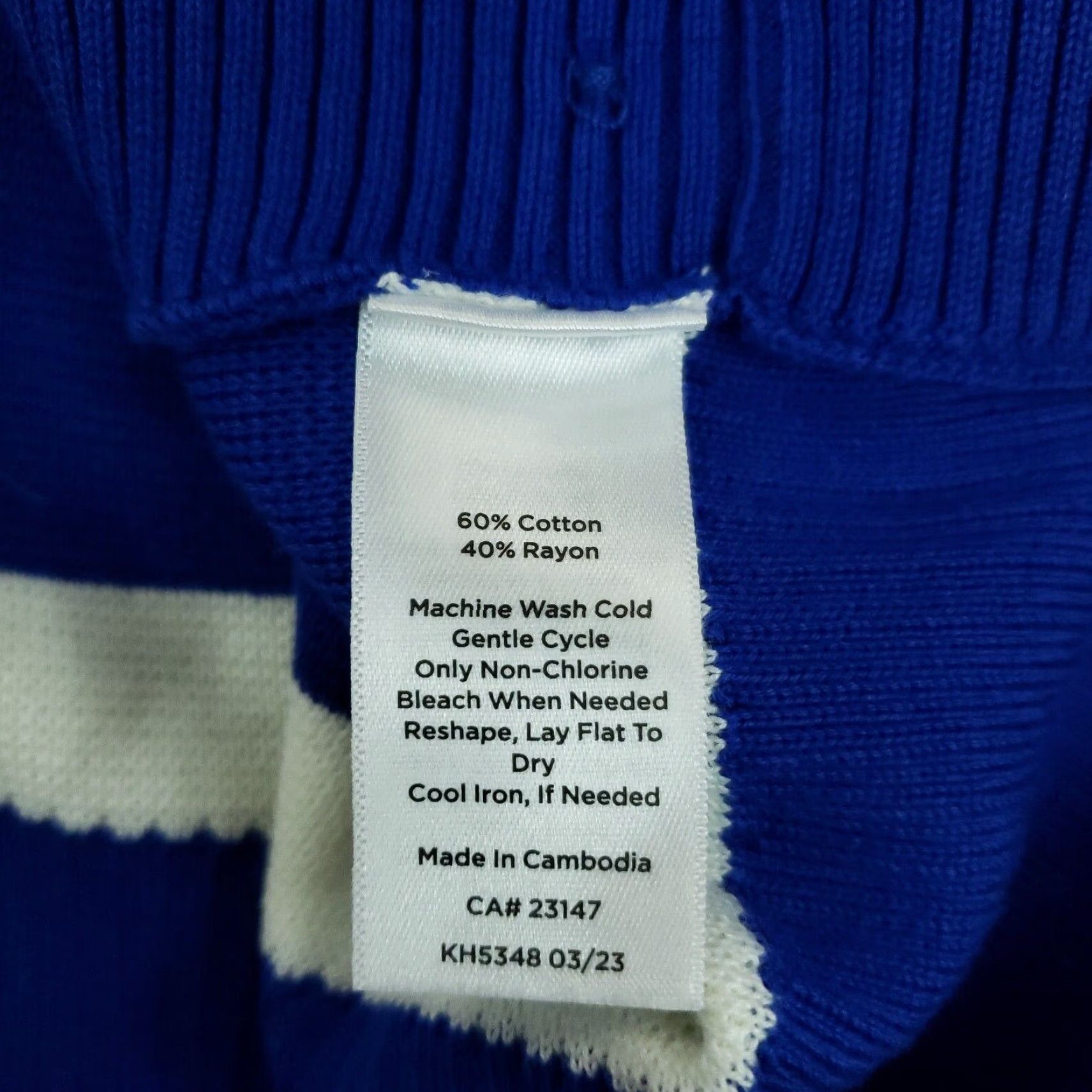Talbots VINTAGE Talbots Sweater Pullover Womens Plus Size 1X Blue White Striped Lightweight Knitted Casual Size XL / US 12-14 / IT 48-50 - 6 Thumbnail