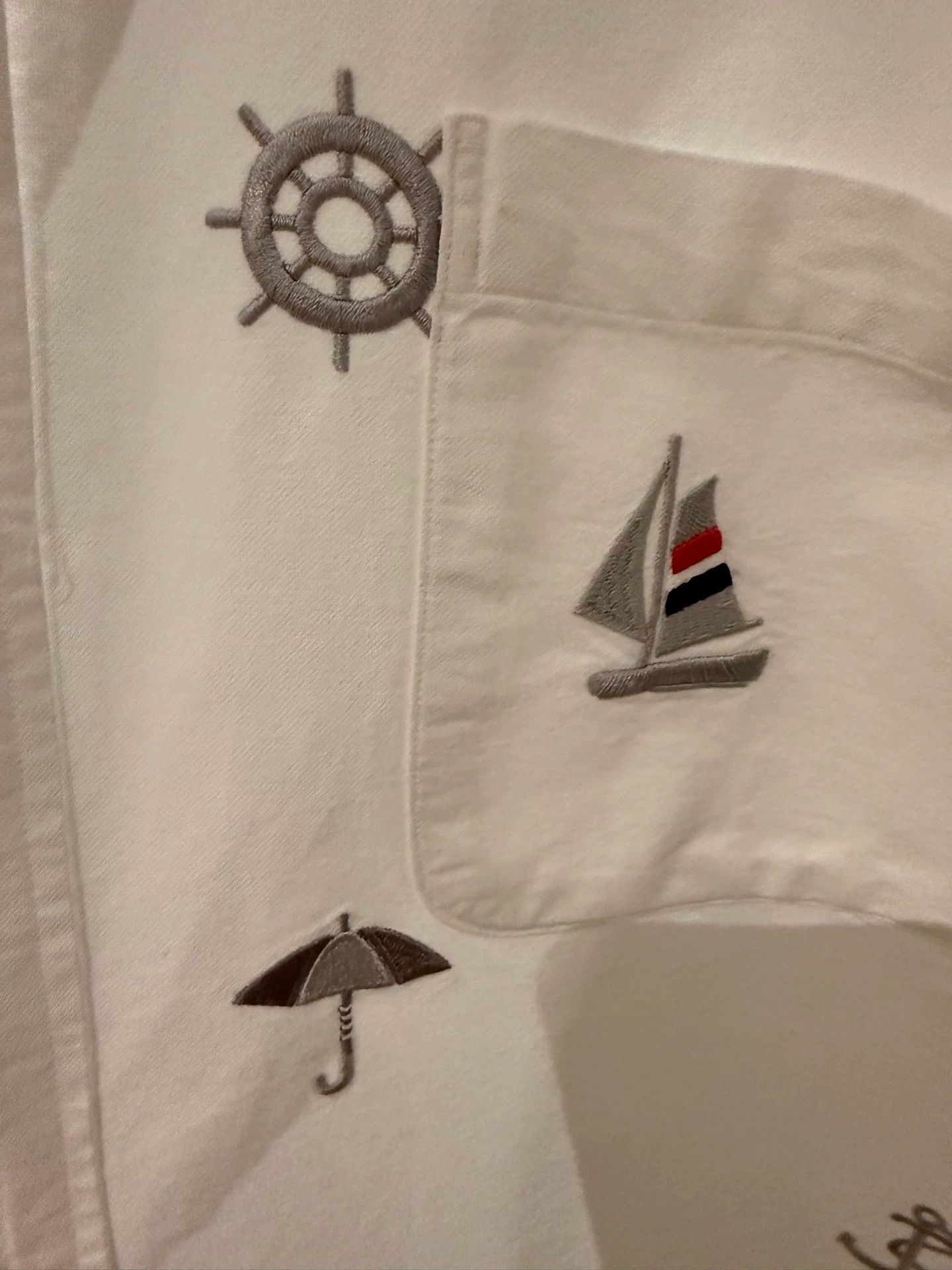 Thom Browne Thom Browne Runway rare white full embroidery ox shirt 2 Size US M / EU 48-50 / 2 - 6 Thumbnail