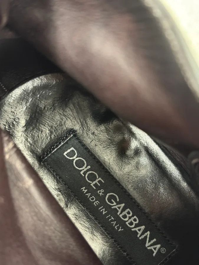Dolce & Gabbana 2010s Dolce & Gabbana Black Leather Boots Size US 10.5 / EU 43-44 - 10 Thumbnail