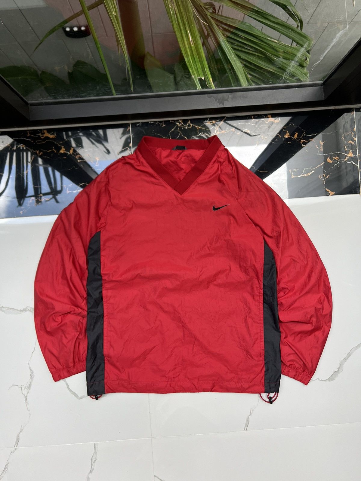 90’s NIKE GOLF V-NECK Y2K RETRO NYLON SWEATSHIRT