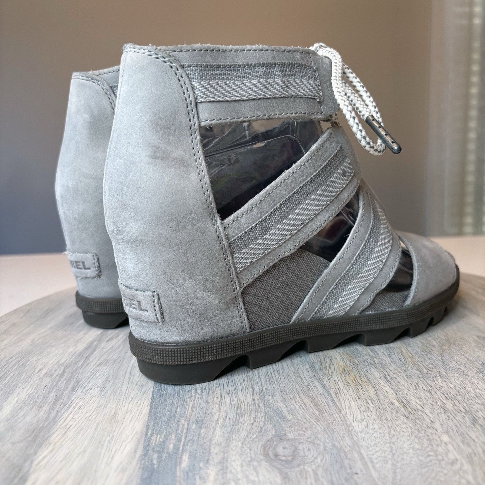 SOREL Sorel Joanie II Ghillie Women's Ash Laces Wedge Sandals Sz 8 Size US 8 / IT 38 - 4 Thumbnail