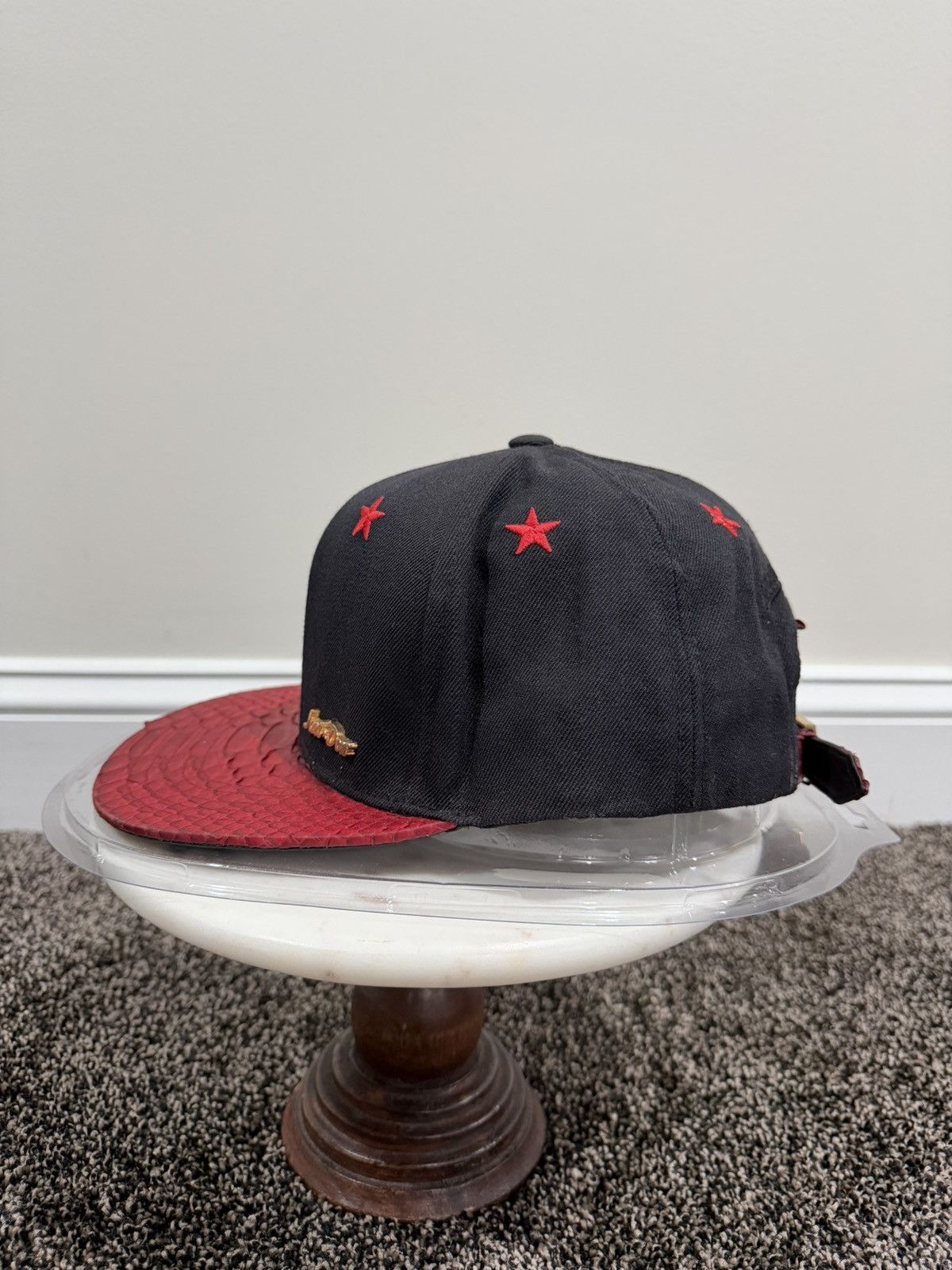 Just Don Just Don x Mitchell & Ness RSVP Black Blank Red Stars Hat Size ONE SIZE - 4 Thumbnail