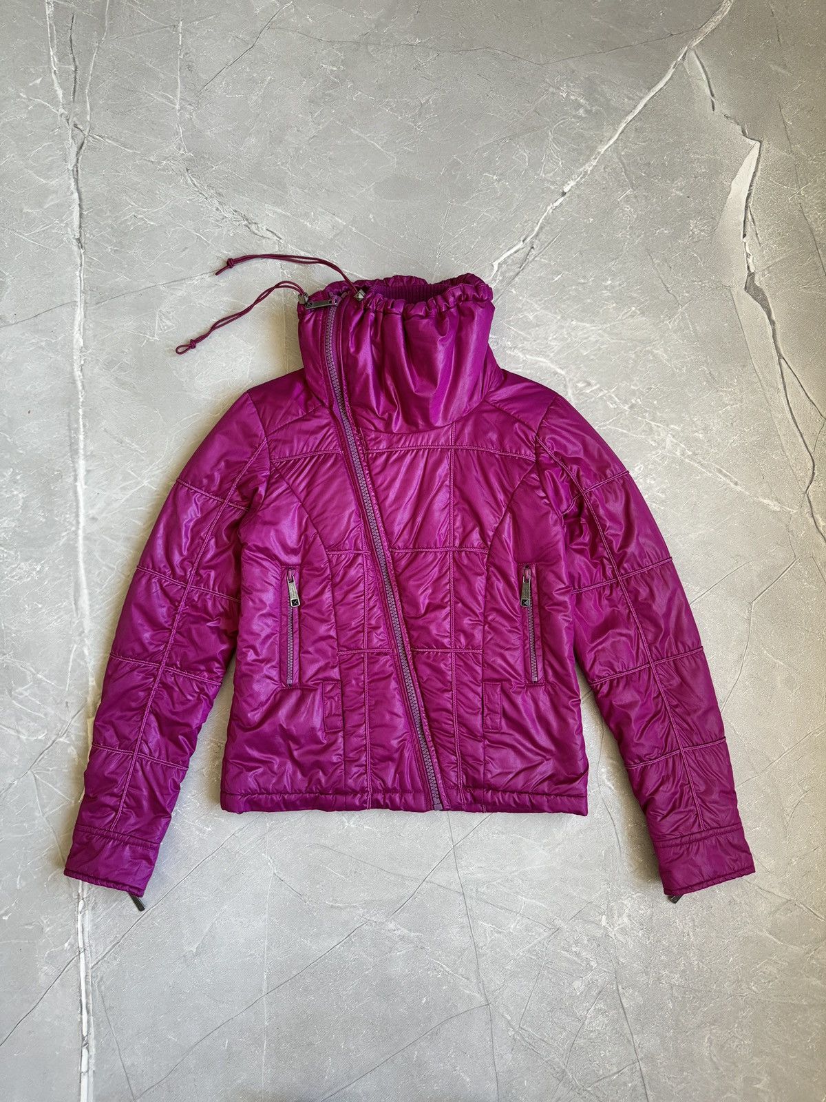 Diesel Rare Diesel Vintage High Neck Asymmetrical Bomber Jacket Size XS / US 0-2 / IT 36-38 - 5 Thumbnail