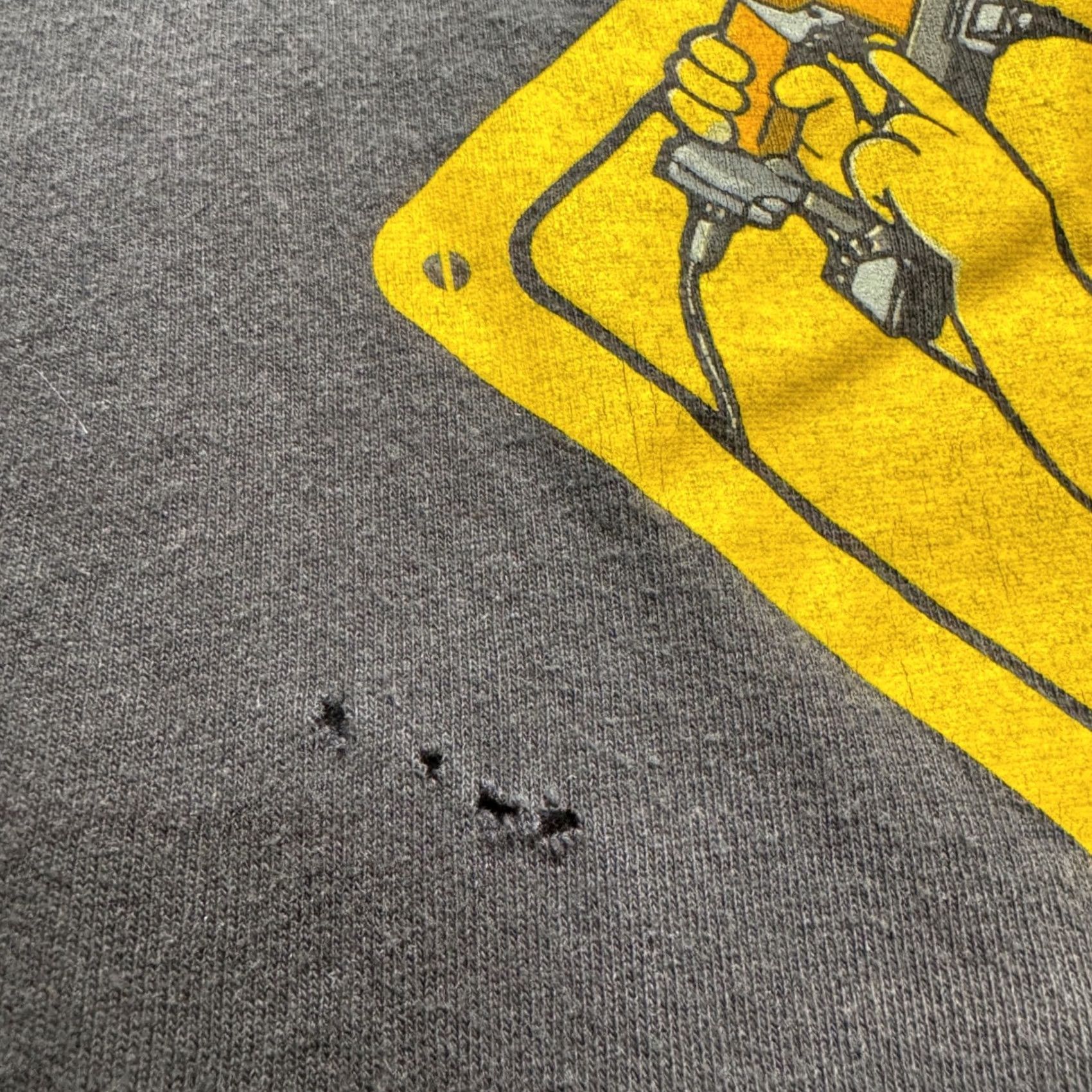 Vintage Homer Simpson T-Shirt Men XL 2006 Warning Man At Work 100% Cotton Black Delta Pro Weight Thrashed Y2K Shirt Mens XL Size US XL / EU 56 / 4 - 6 Thumbnail