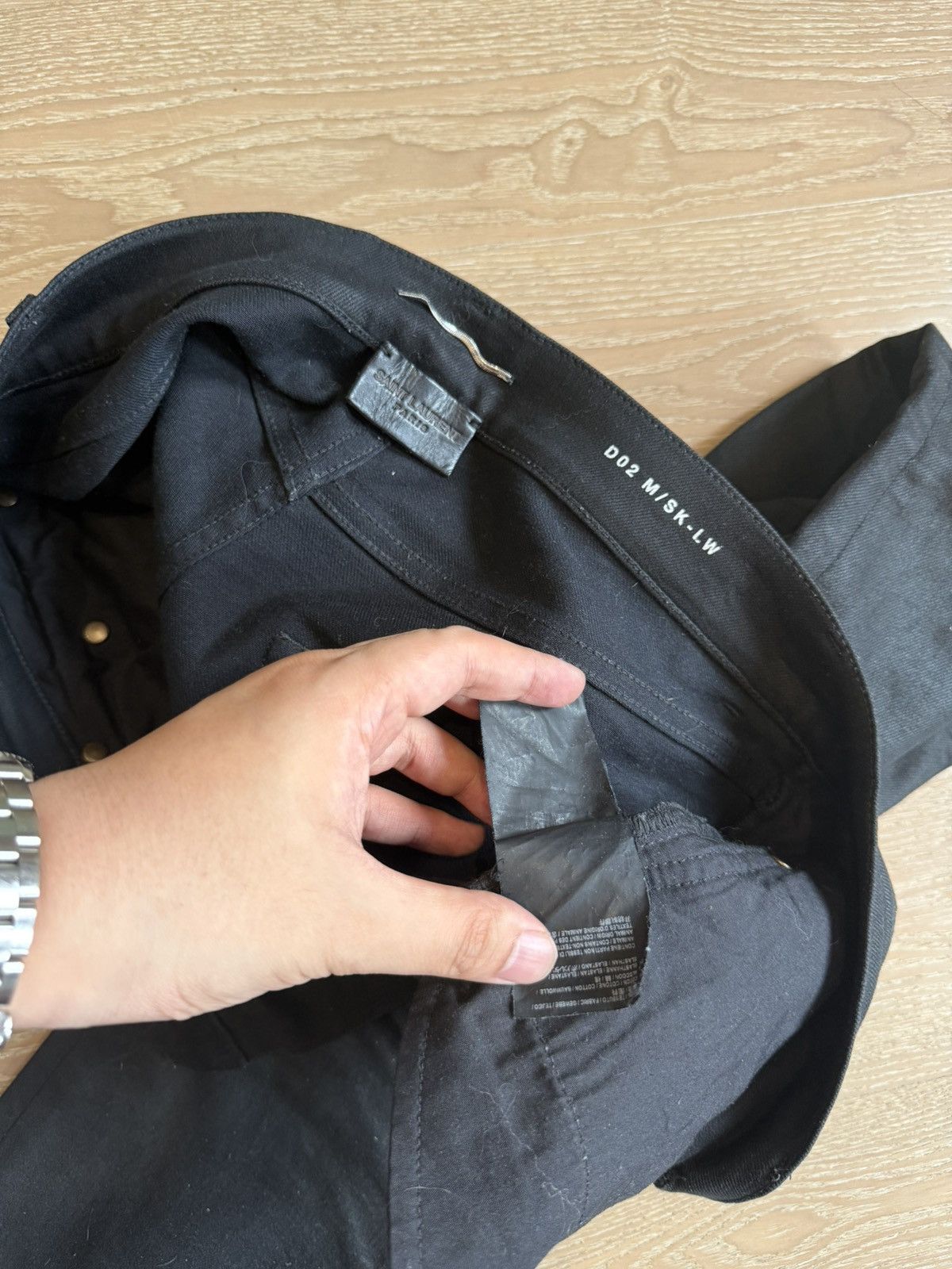 Saint Laurent Paris Sz 30 Saint Laurent Paris 18AW Waxed skinny Denim Size US 30 / EU 46 - 9 Thumbnail