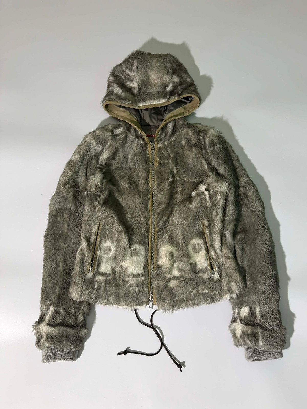 Prada Prada A/W2001 Inuit Dyed Goat Fur Zip Hoodie Size M / US 6-8 / IT 42-44 - 1 Thumbnail