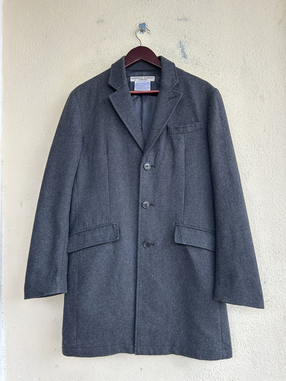 Katharine Hamnett London Katharine Hamnet London Wool Long Coat Size US L / EU 52-54 / 3 - 1 Thumbnail