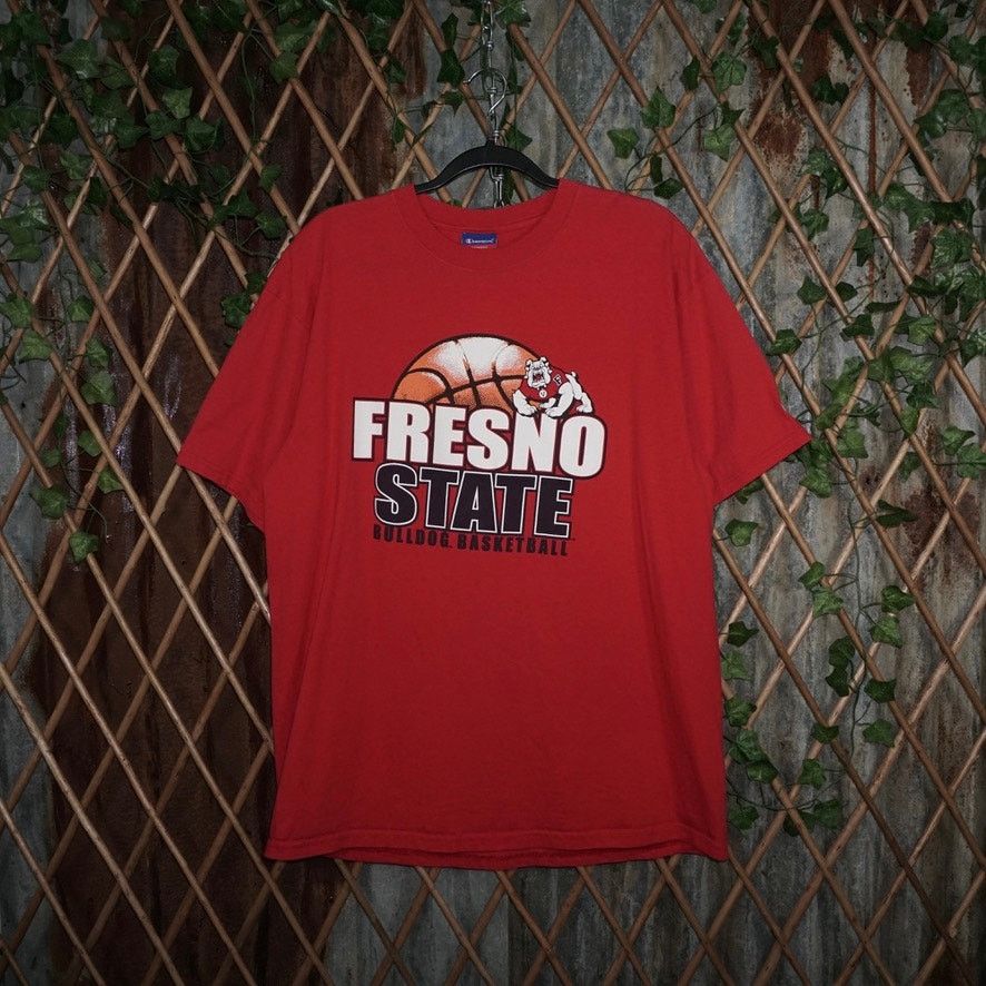 Champion Vintage Y2K Fresno State University BBALL Bulldogs t-shirt Size US XL / EU 56 / 4 - 1 Thumbnail