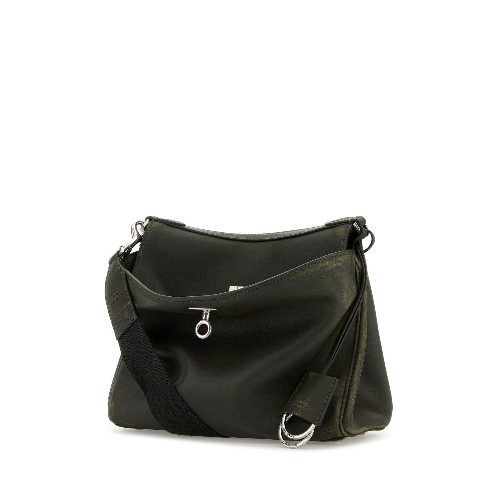 BALENCIAGA Rodeo Messenger Small Black Leather Crossbody Bag