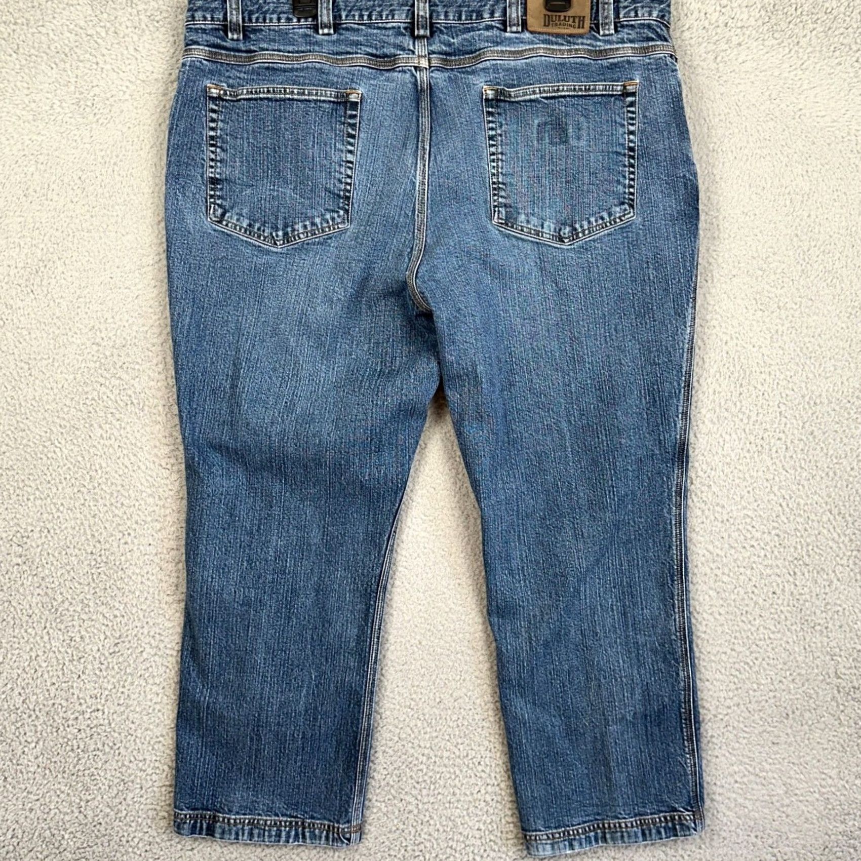 Duluth Trading Company Duluth Trading Co Flex Ballroom Jeans Men 44X28 Blue Straight Leg Denim Shirt? Size US 44 / EU 60 - 2 Thumbnail