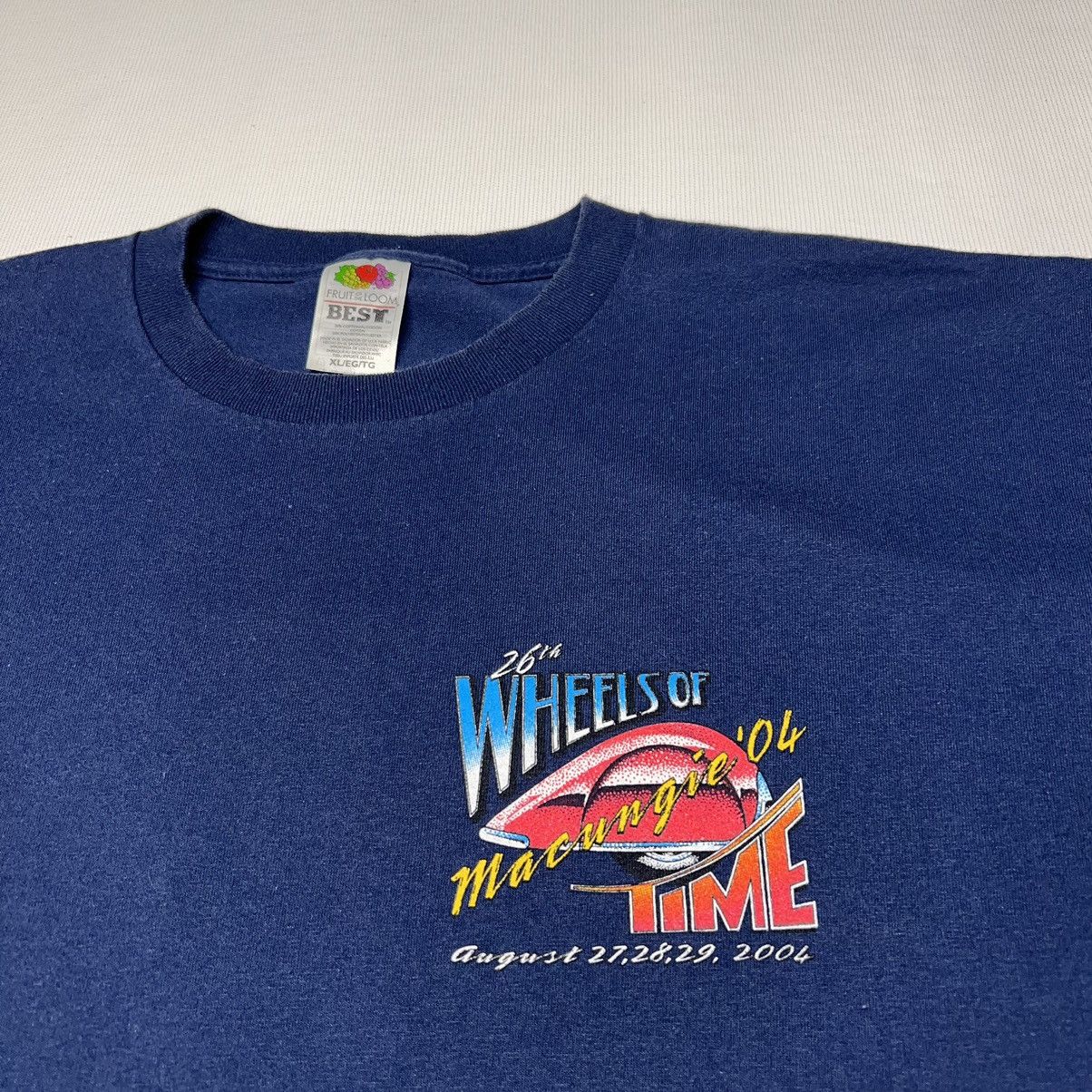 Fruit Of The Loom × Vintage Car Tee Shirt Blue Hot Rod Classic Custom Retro Graphic Size US XL / EU 56 / 4 - 3 Thumbnail
