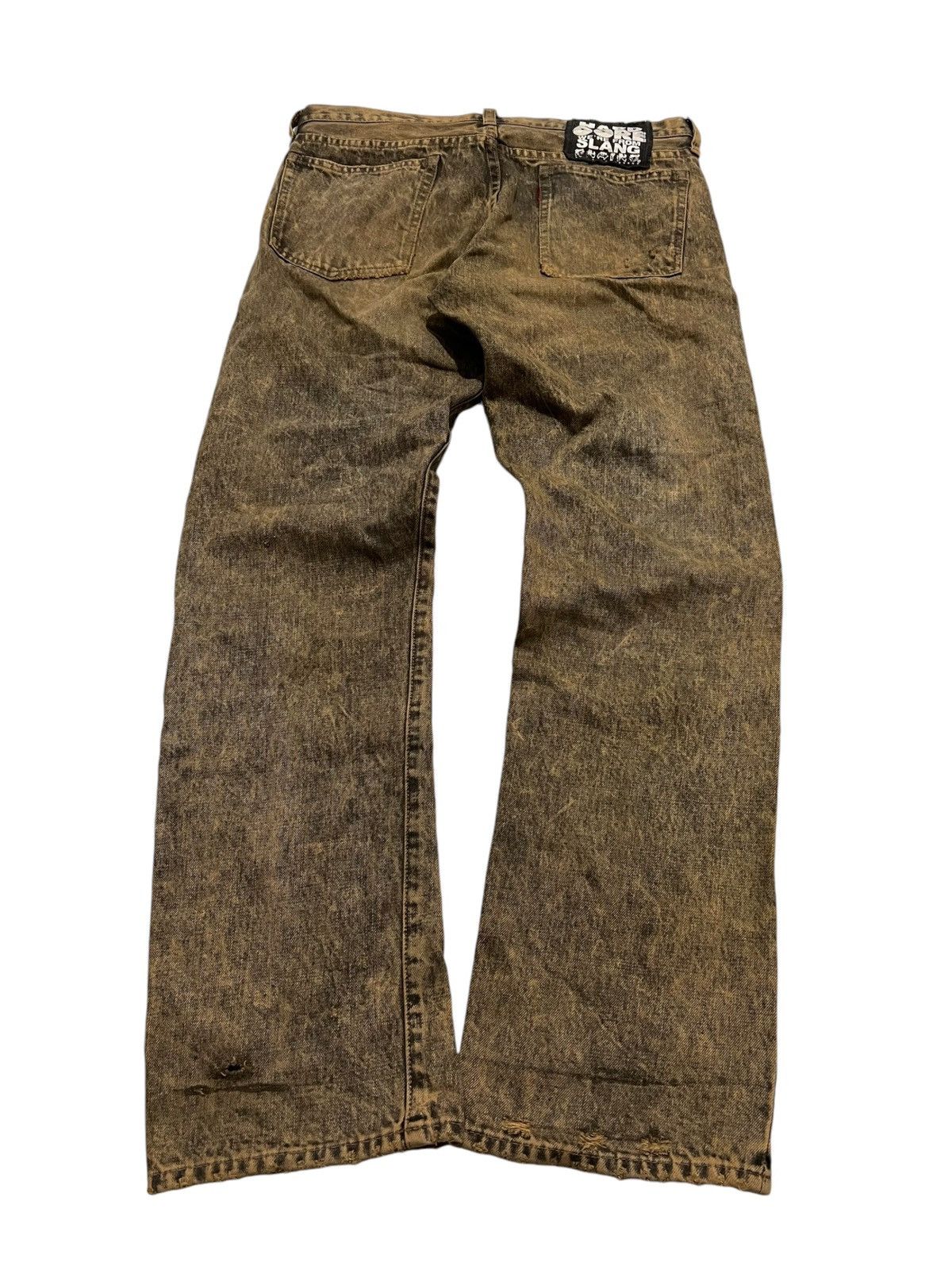 If Six Was Nine × Japanese Brand × Le Grande Bleu (L.G.B.) RNA SLANG mudwash distressed denim pants Size US 33 - 3 Thumbnail