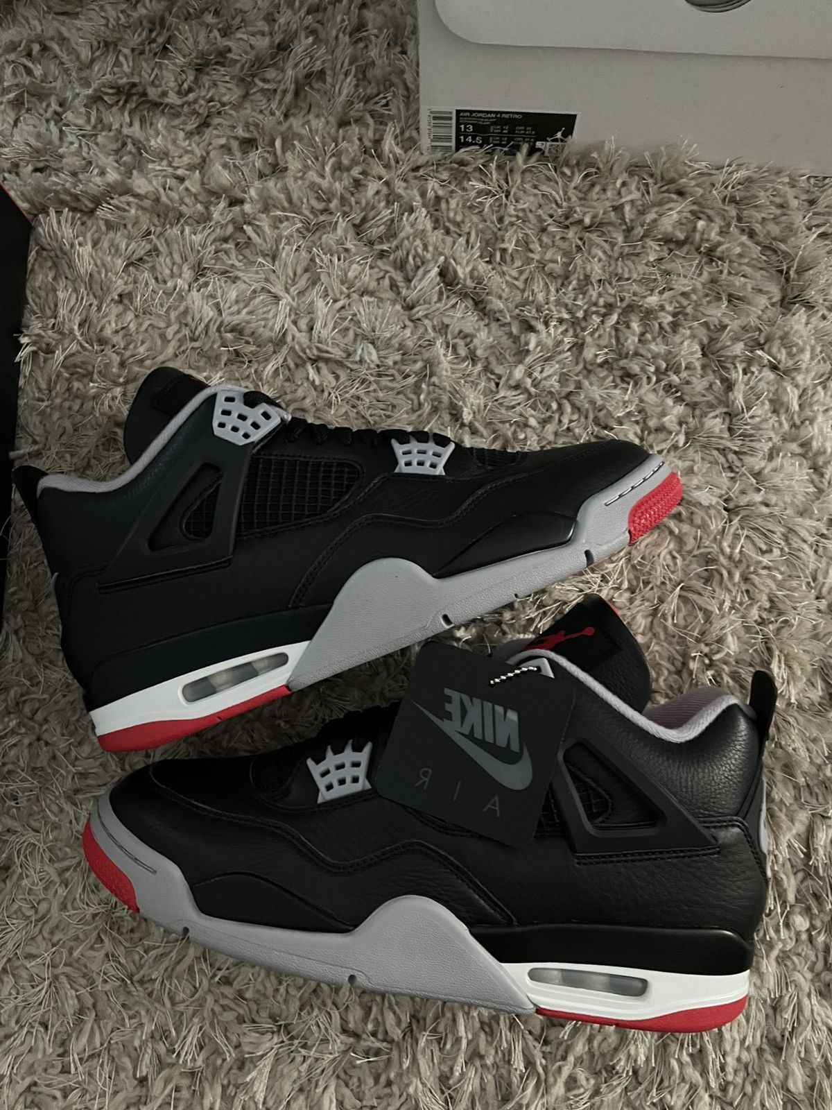 Jordan Brand Jordan 4 Bred Reimagined Size US 10 / EU 43 - 2 Thumbnail