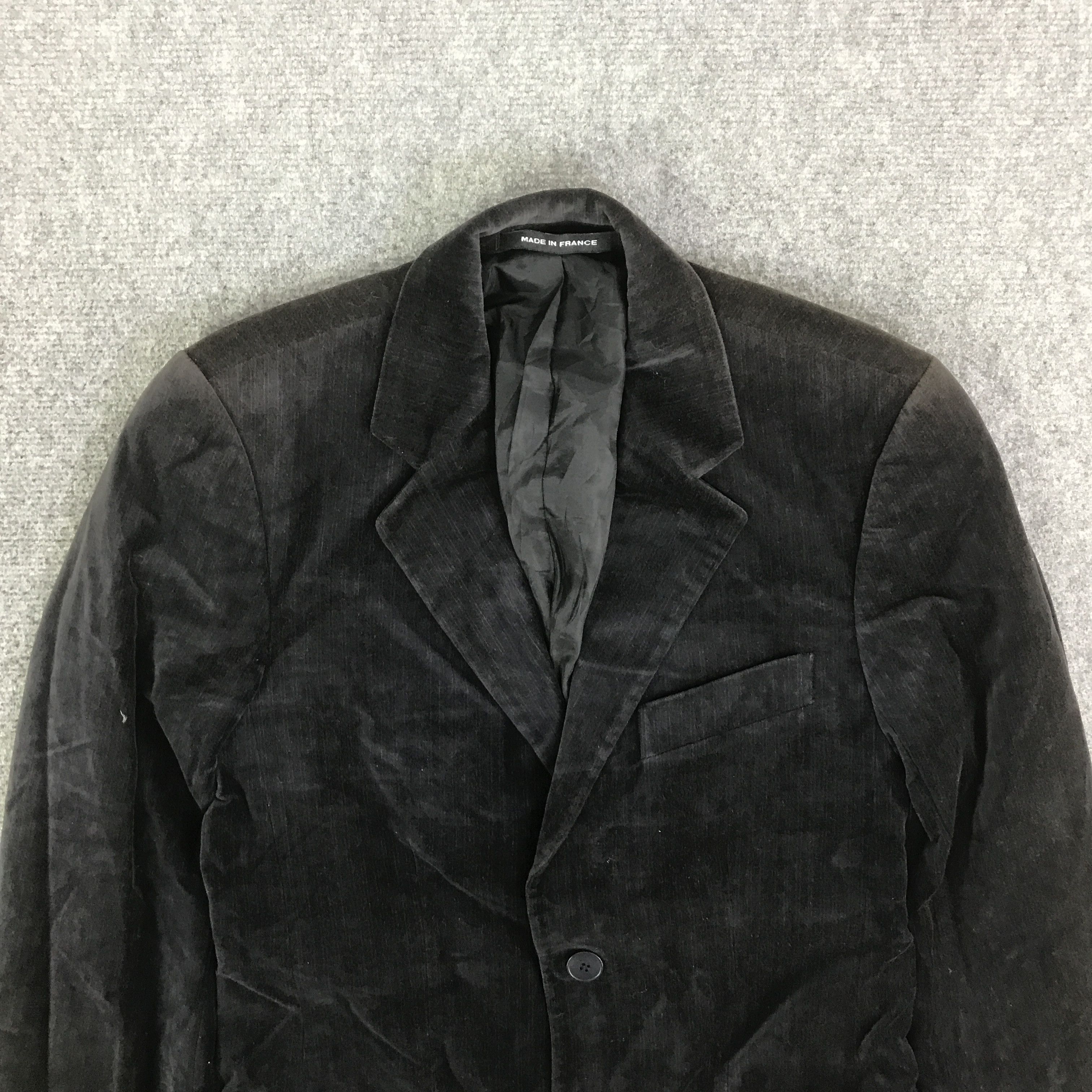 agnes b. AGNES B. VELVET BLAZER JACKET FADED COAT K134B3 Size US L / EU 52-54 / 3 - 2 Thumbnail