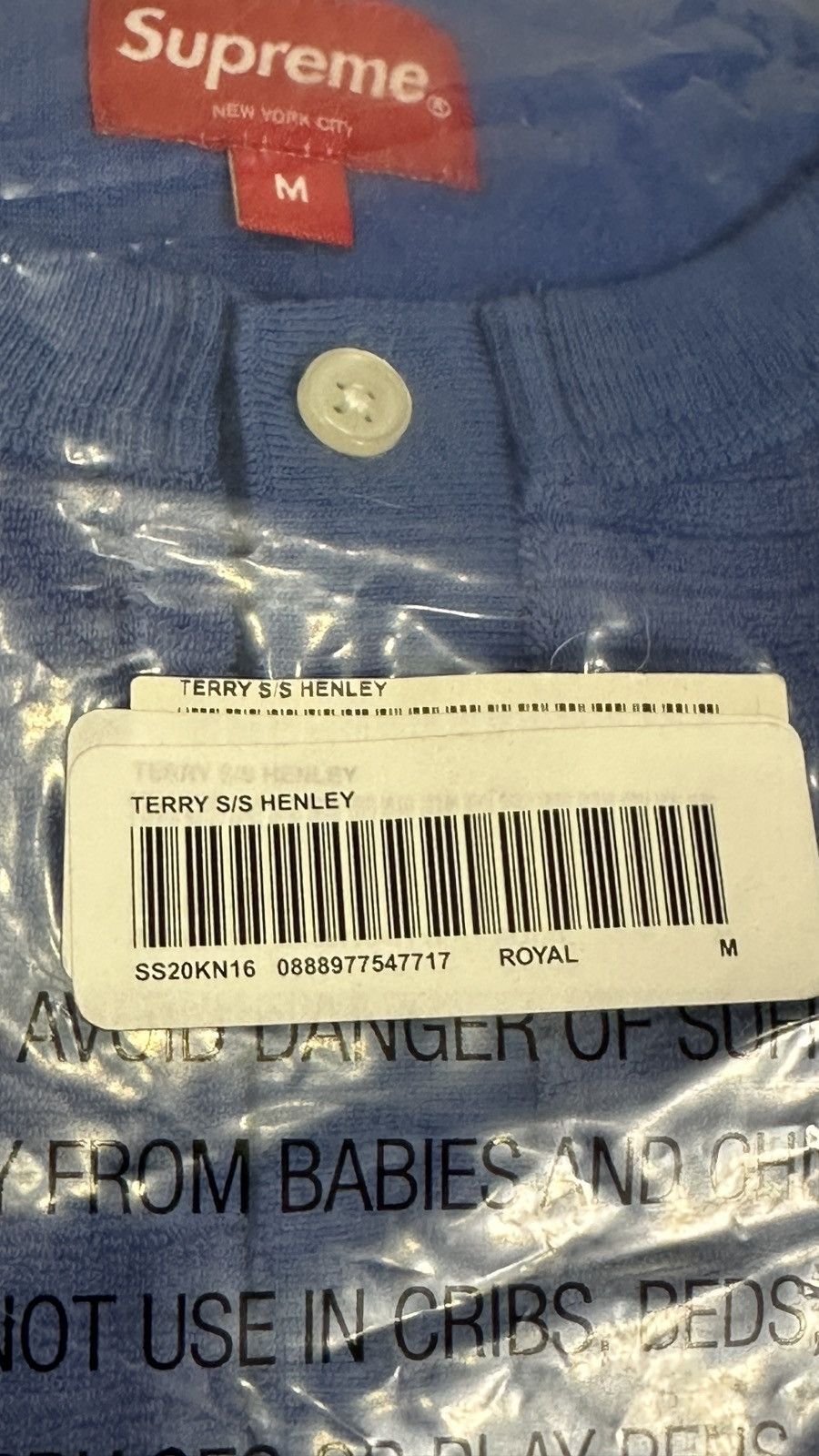 Supreme Supreme TERRY S/S HENLEY size Medium Size US M / EU 48-50 / 2 - 6 Thumbnail