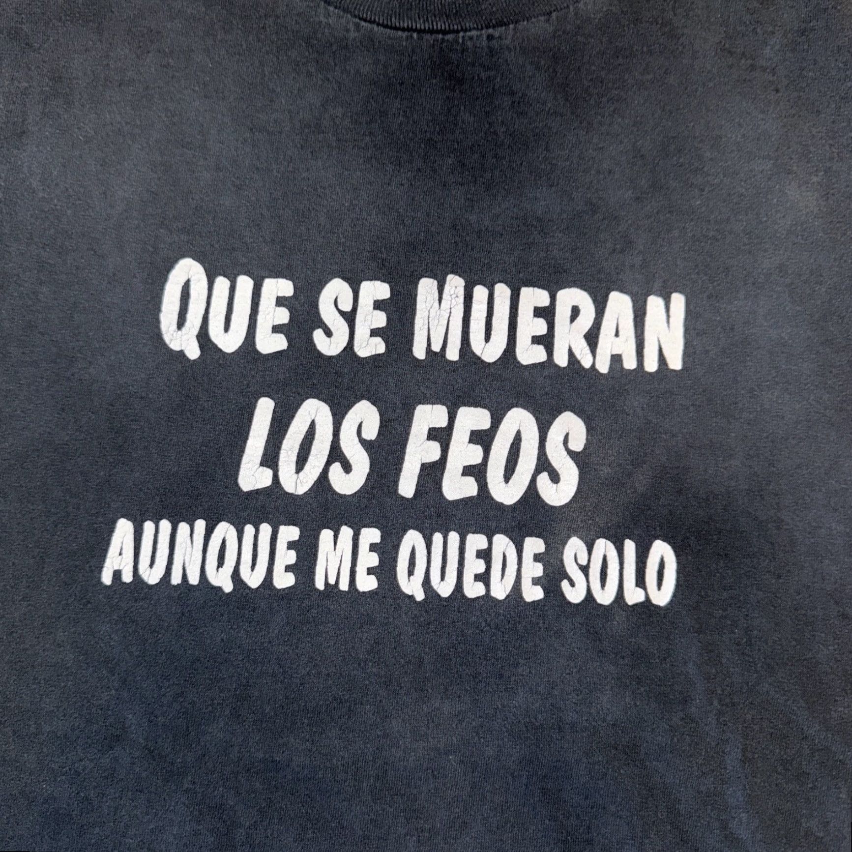 Vintage VINTAGE Los Tigirillos T-Shirt Black Medium Mens 19x25 Que Se Mueran Los Feos Tee Spanish Rock Music Size US M / EU 48-50 / 2 - 2 Thumbnail