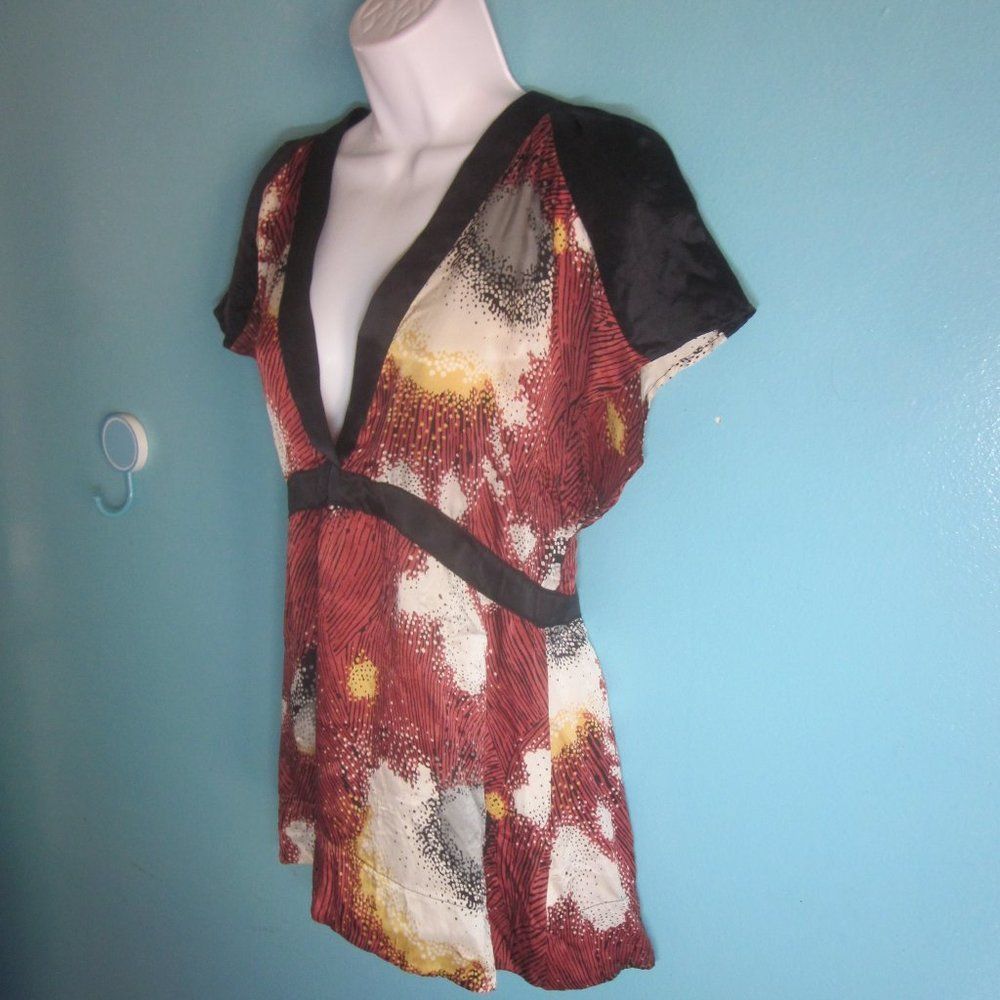 Vintage Aubergine 100% Silk Blouse Size M Size M / US 6-8 / IT 42-44 - 8 Thumbnail