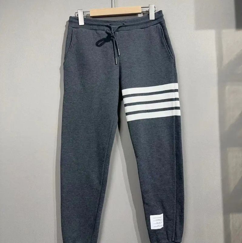 Thom Browne Thom Browne Gray Cotton Blend Casual Pants 0089 Size US 27 - 1 Thumbnail