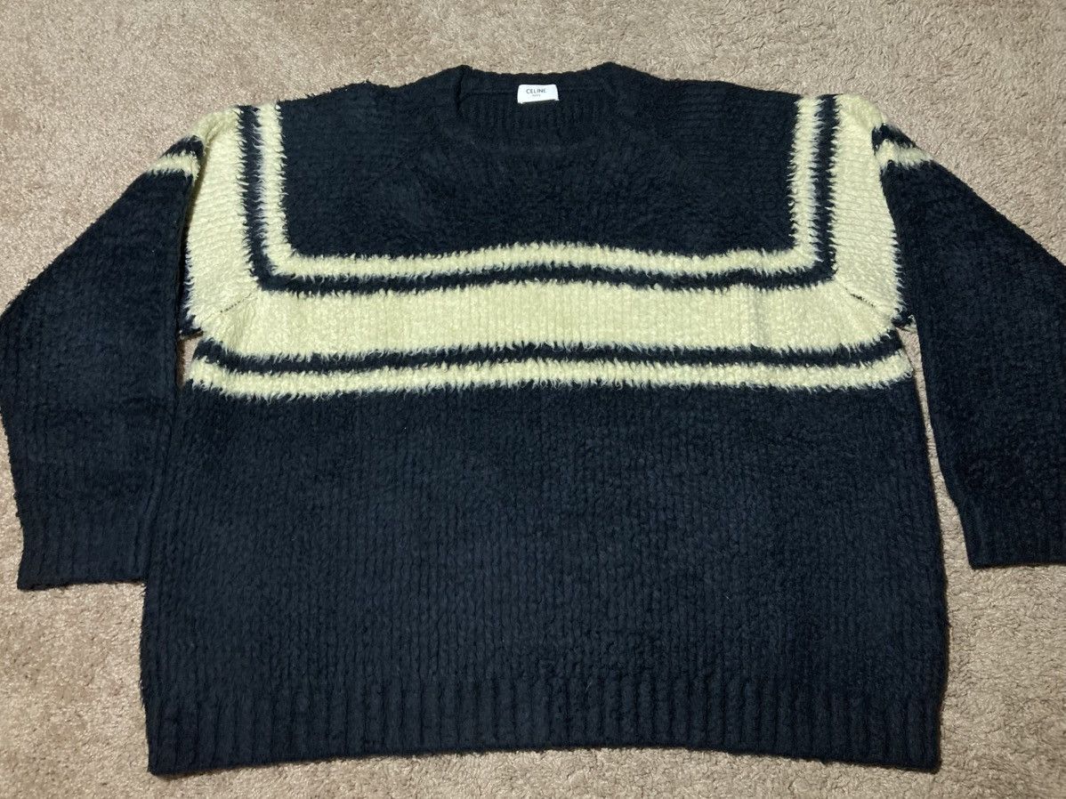 Celine AW21 Celine Striped Oversized Boxy Sweater 2021 Teen Knight Size US M / EU 48-50 / 2 - 2 Thumbnail