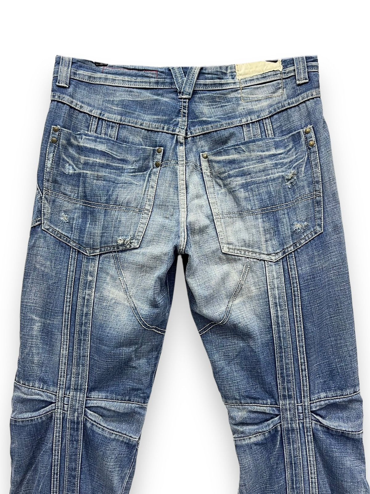 Jean FYE🔥TOUGH JEANSMITH Designer Distressed Bartack Denim Pants Size US 34 / EU 50 - 13 Thumbnail