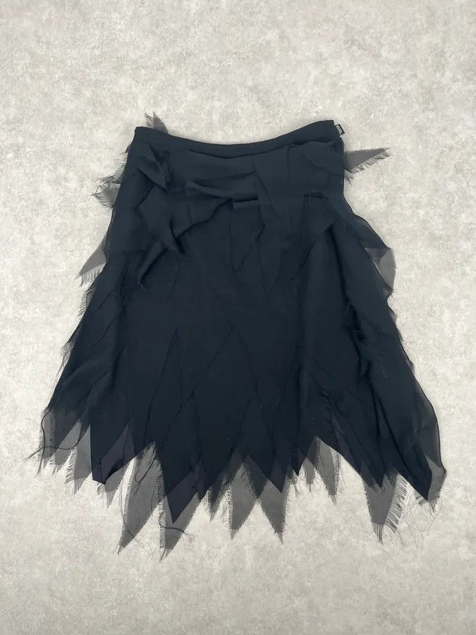 Moschino 2000s Moschino Black Leaves Skirt Size 27" / US 4 / IT 40 - 8 Thumbnail
