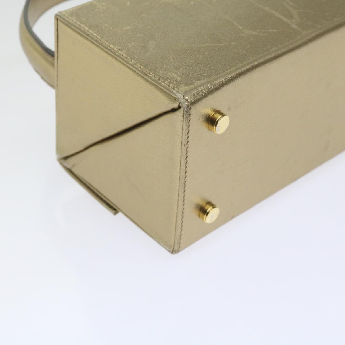 Salvatore Ferragamo Salvatore Ferragamo Gancini Hand Bag Leather Gold Tone Size ONE SIZE - 13 Thumbnail