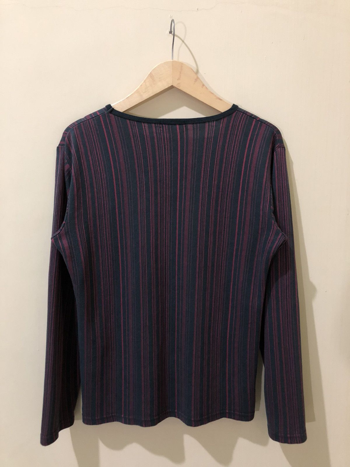 semanticdesign Semantic Design Slim Fit Long Sleeve Stripes Japanese Style Size L / US 10 / IT 46 - 2 Thumbnail