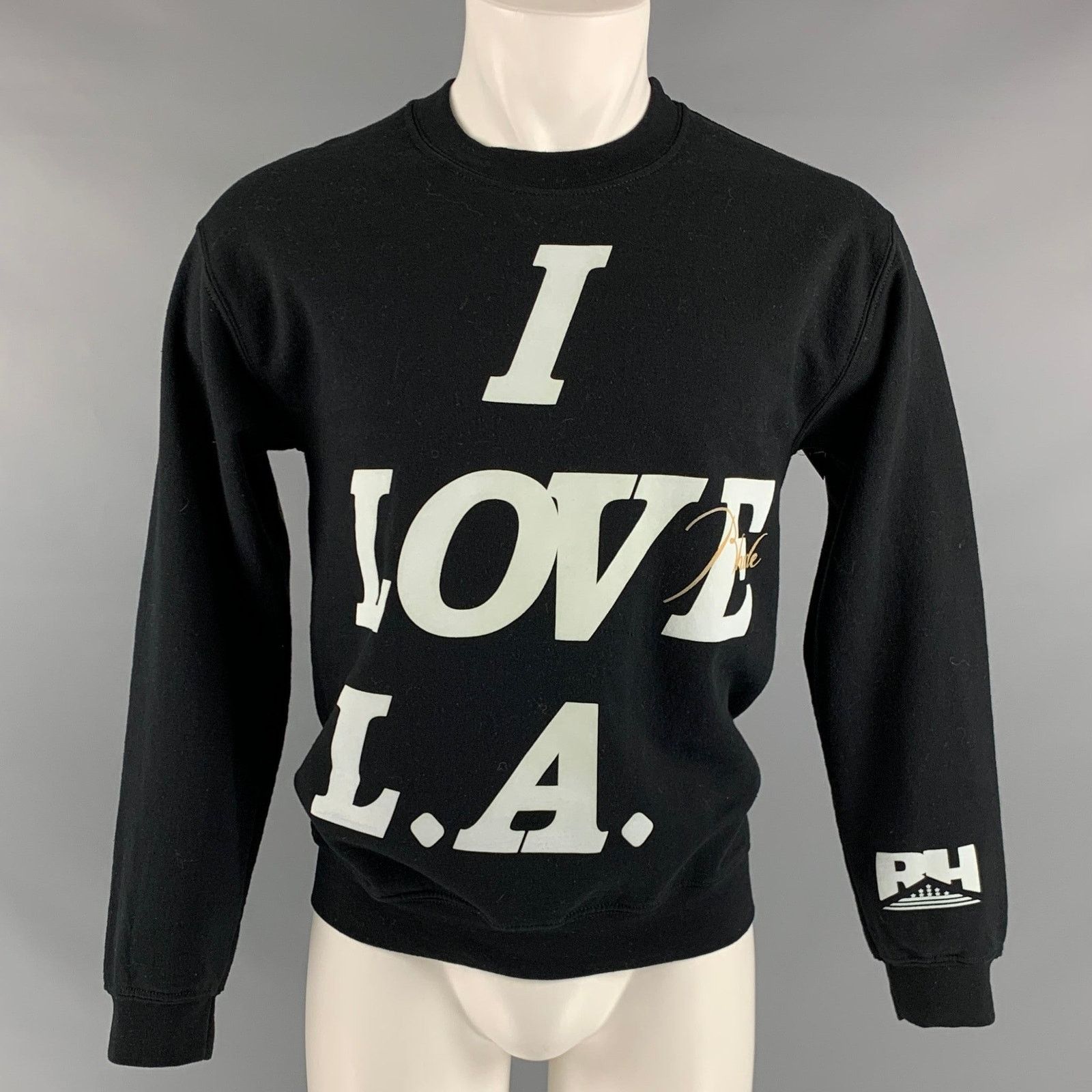 Rhude RHUDE XS Black White Graphic Cotton Crew-Neck Sweatshirt Size US XS / EU 42 / 0 - 1 Thumbnail
