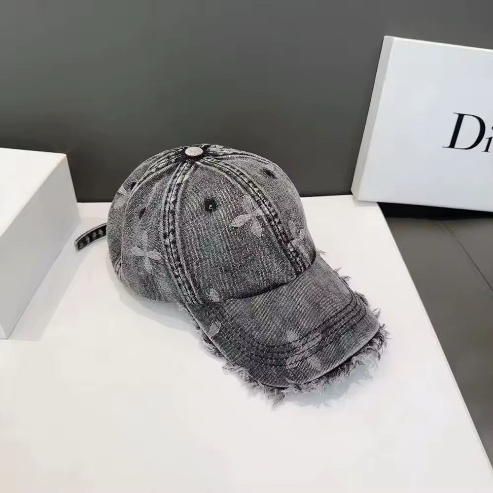 Japanese Brand Outdoor retro faded vintage frayed denim baseball cap Size ONE SIZE - 3 Thumbnail