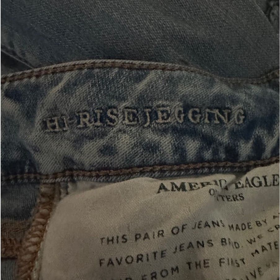 American Eagle Outfitters AEO Ripped & Thrashed Jegging Jeans Super Stretch X Size 29" - 10 Thumbnail