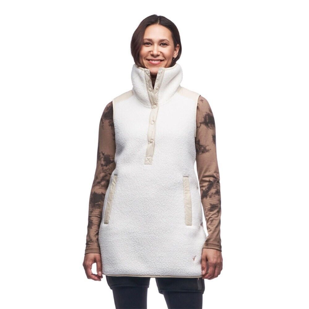 Indyeva Pecora Sleeveless Tunic Shearling Pure Ecume ( M )