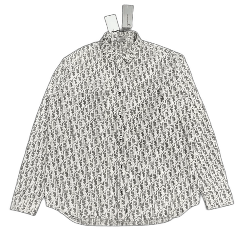 Dior Dior Gray Logo Denim Shirt Jacket-2505 Size US M / EU 48-50 / 2 - 1 Thumbnail