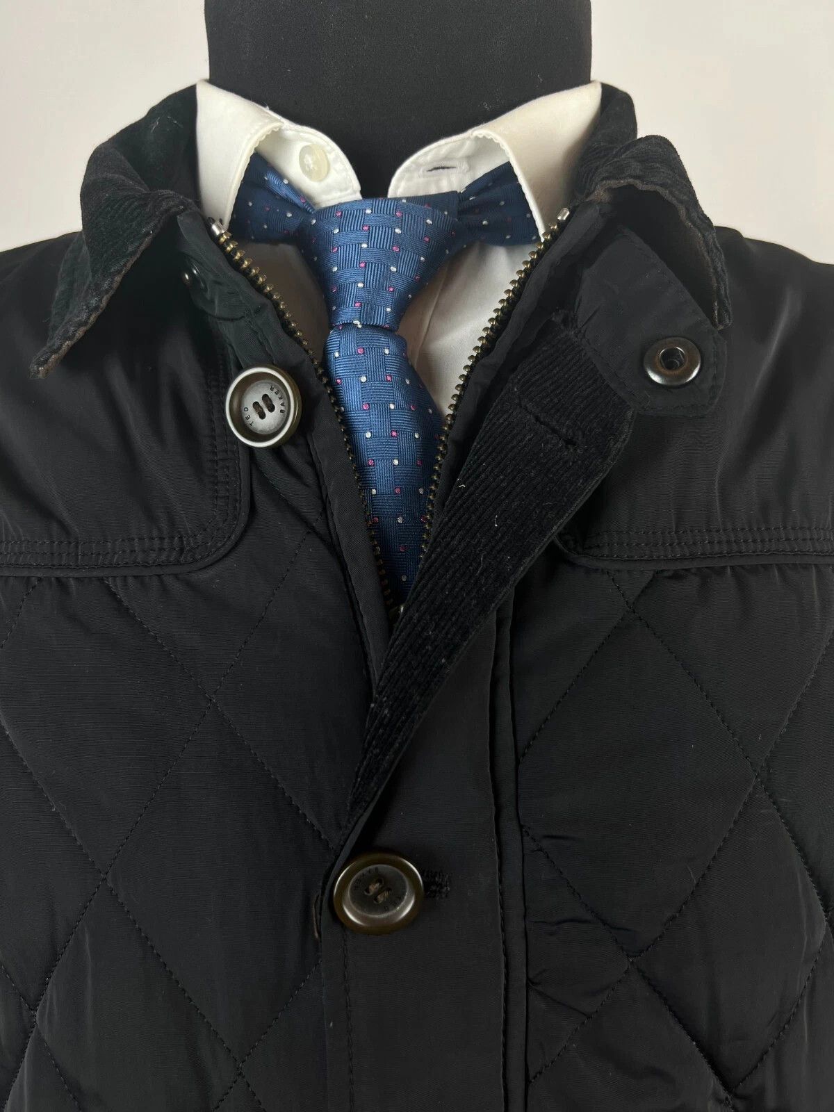 Ted Baker Ted Baker London Men's Black Corduroy Collar Quilted Jacket Size US L / EU 52-54 / 3 - 3 Thumbnail