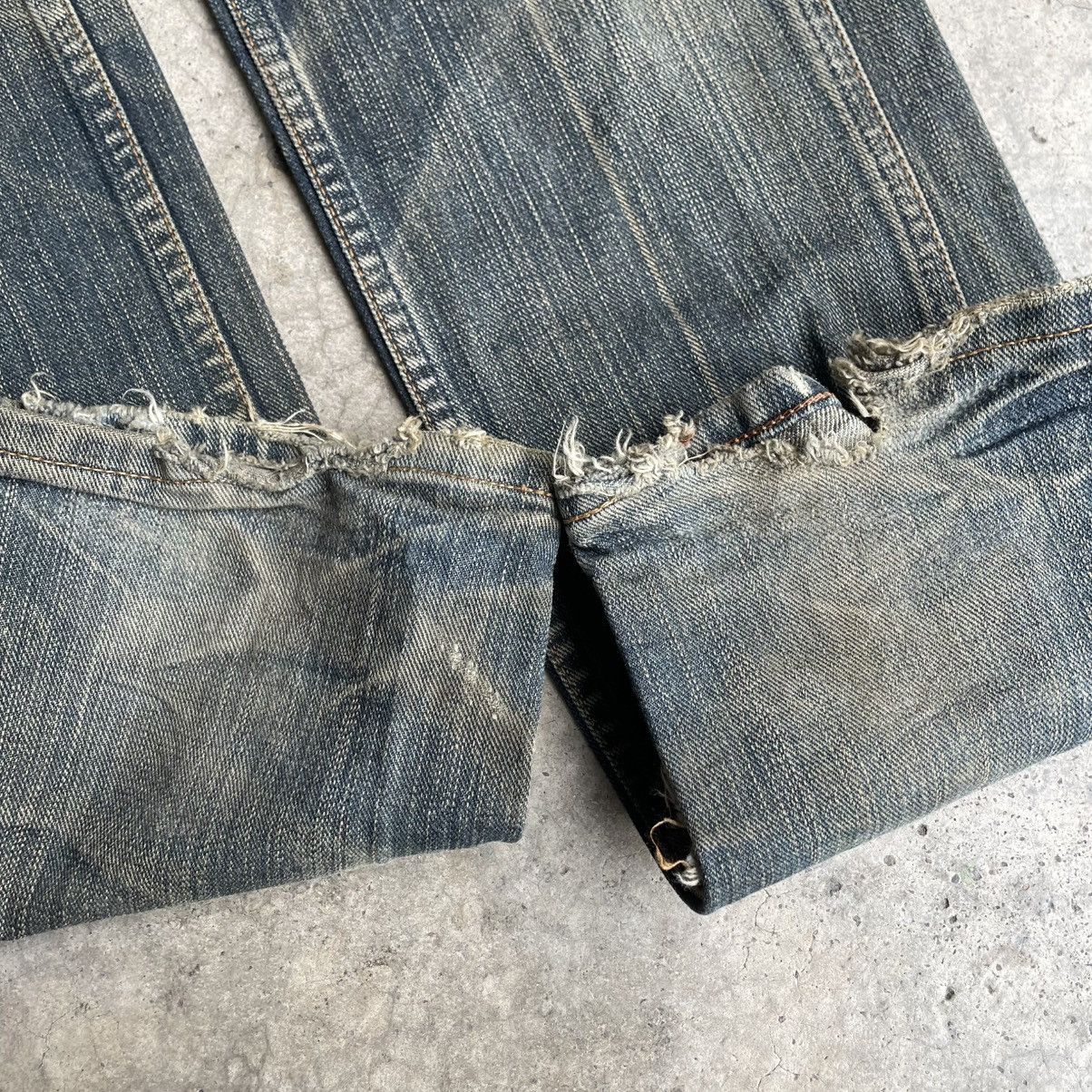 Wrangler 🔥Vintage 80s Wrangler Stoned Washed Ripped Denim Jeans Size US 32 / EU 48 - 8 Thumbnail
