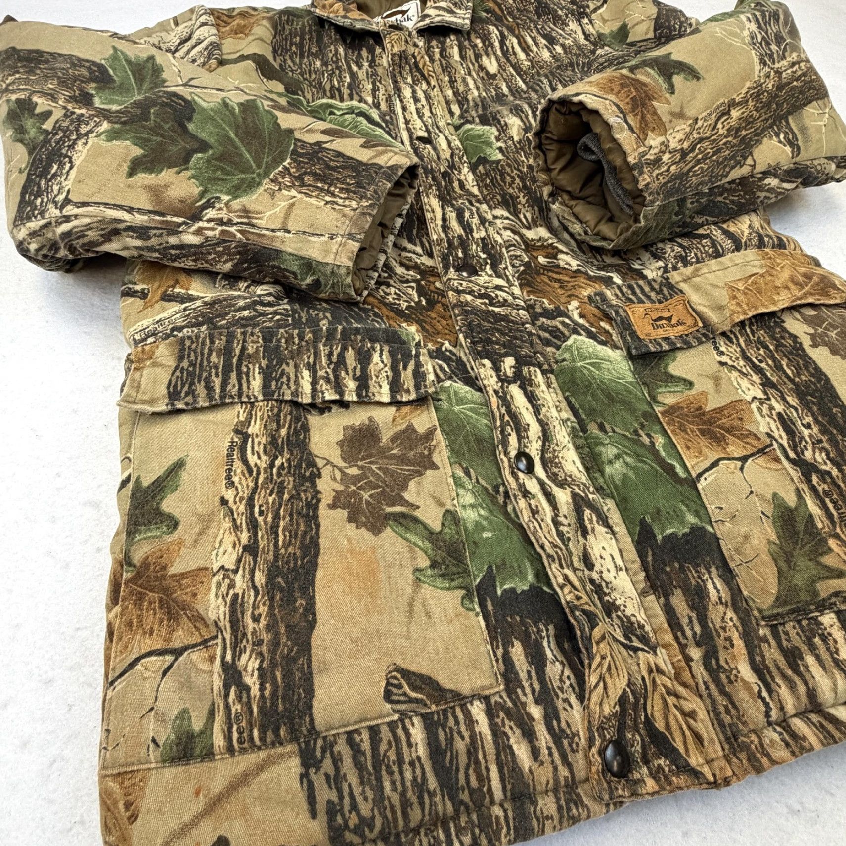Realtree VINTAGE Duxbak Jacket Mens Large Brown Realtree Camo Canvas Quilted Hunting USA Size US L / EU 52-54 / 3 - 5 Thumbnail