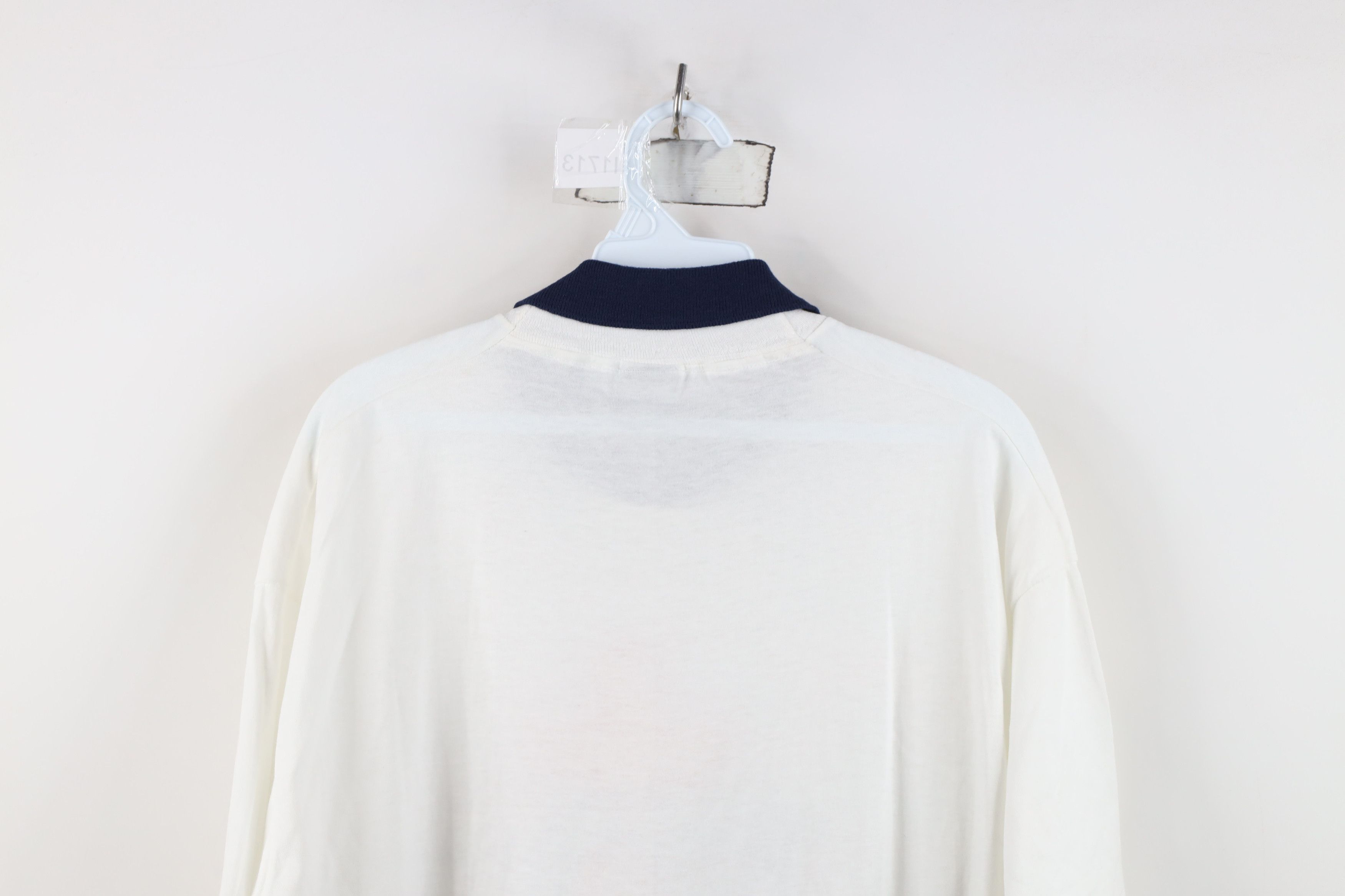 Vintage Vintage 90s Nautical Boat Anchor Collared T-Shirt White USA Size XL / US 12-14 / IT 48-50 - 11 Thumbnail