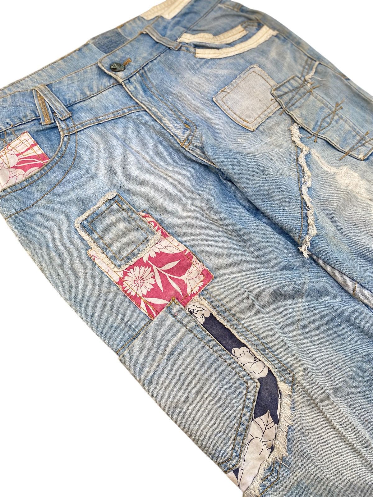 Hysteric Glamour × If Six Was Nine × Le Grande Bleu (L.G.B.) Sample Japanese Patchwork Jeans Kapital Style Size US 30 / EU 46 - 6 Thumbnail