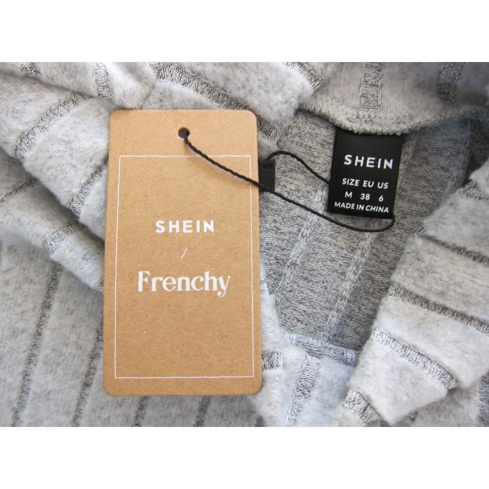 Shein NWT Shein Frenchy Soft Grey Ribbed Stretch Fleece Mock Neck Long Sleeve Dress M Size M / US 6-8 / IT 42-44 - 4 Thumbnail