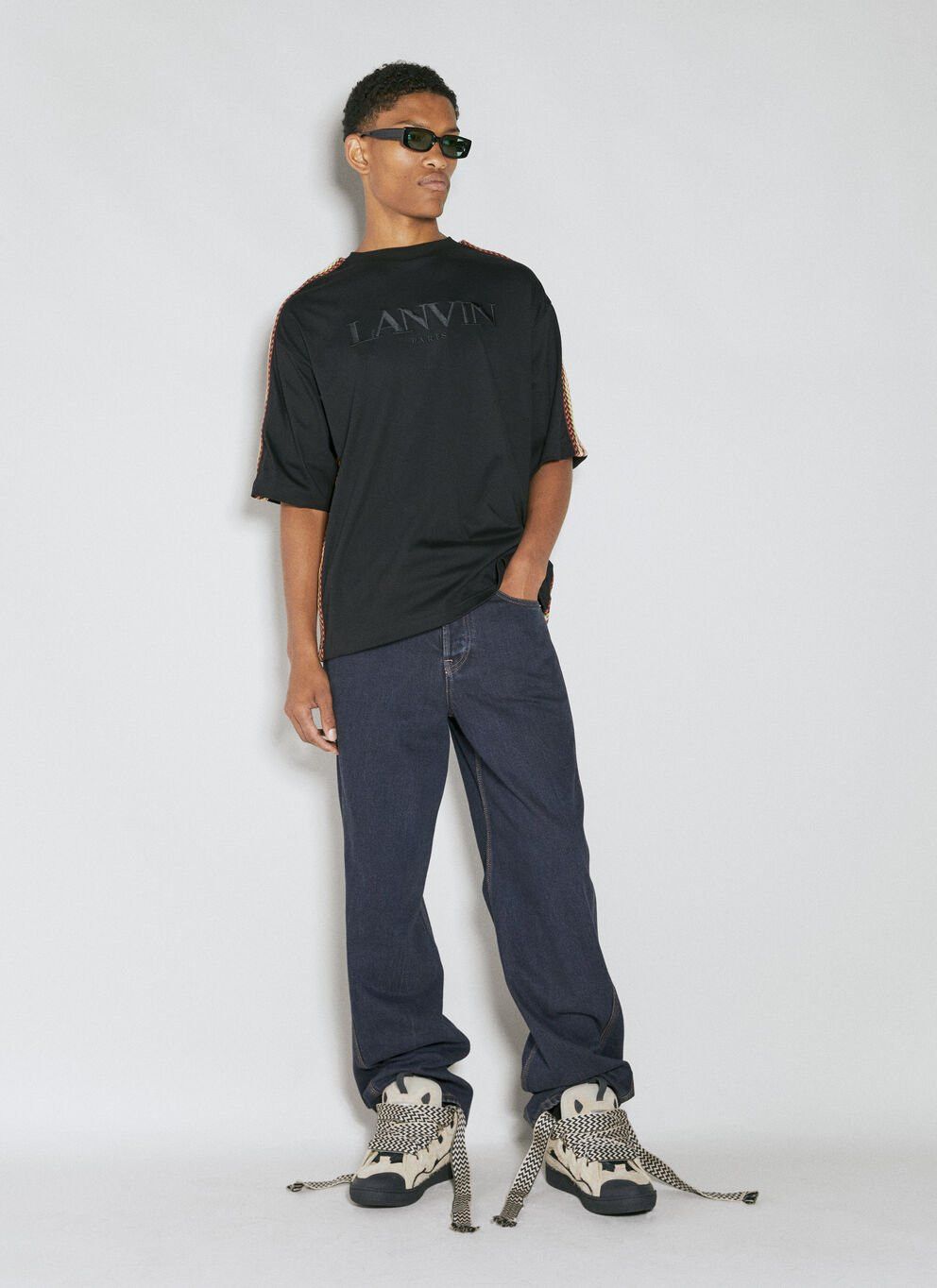 image of Lanvin Side Curb Oversized T-Shirt in Black, Men's (Size XL)