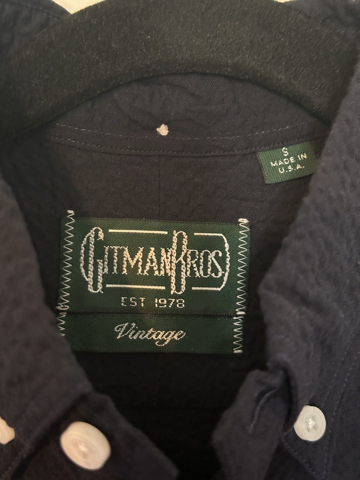 Gitman Bros. Vintage Gitman Bros. Vintage Seersucker Navy sz. S NWOT MiUSA Size US S / EU 44-46 / 1 - 2 Thumbnail