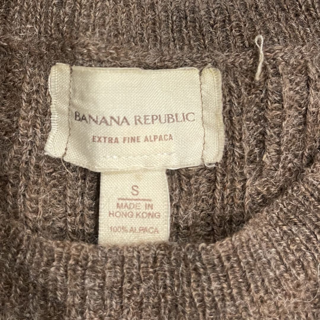Banana Republic Crewneck Cable Knit Sweater Extra Fine 100% Alpaca Small VTG Size S / US 4 / IT 40 - 3 Thumbnail